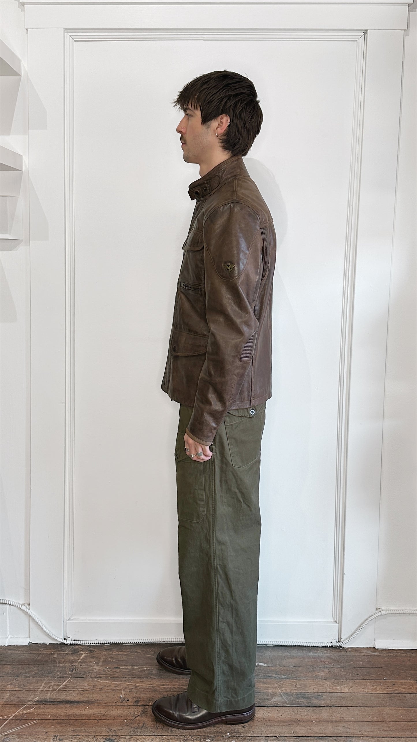 Matchless Dark Brown Leather Kensington Jacket Large