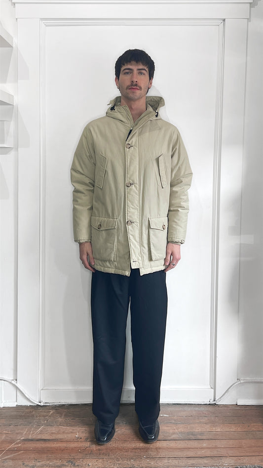 Woolrich Vintage Down-filled Parka Jacket Beige Medium