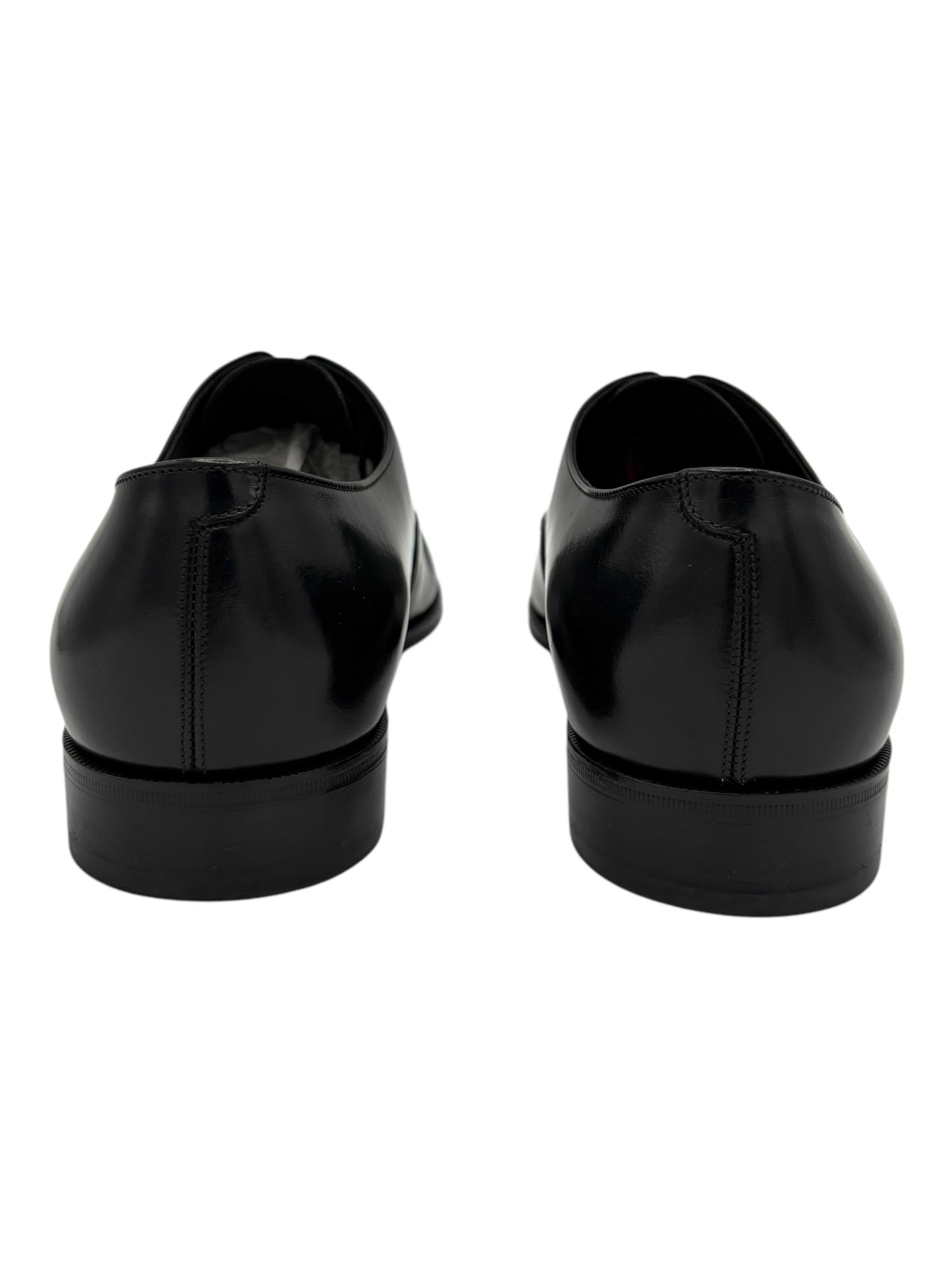 Salvatore Ferragamo Black Smooth Leather Oxford Dress Shoes 9 M / 10.5 W
