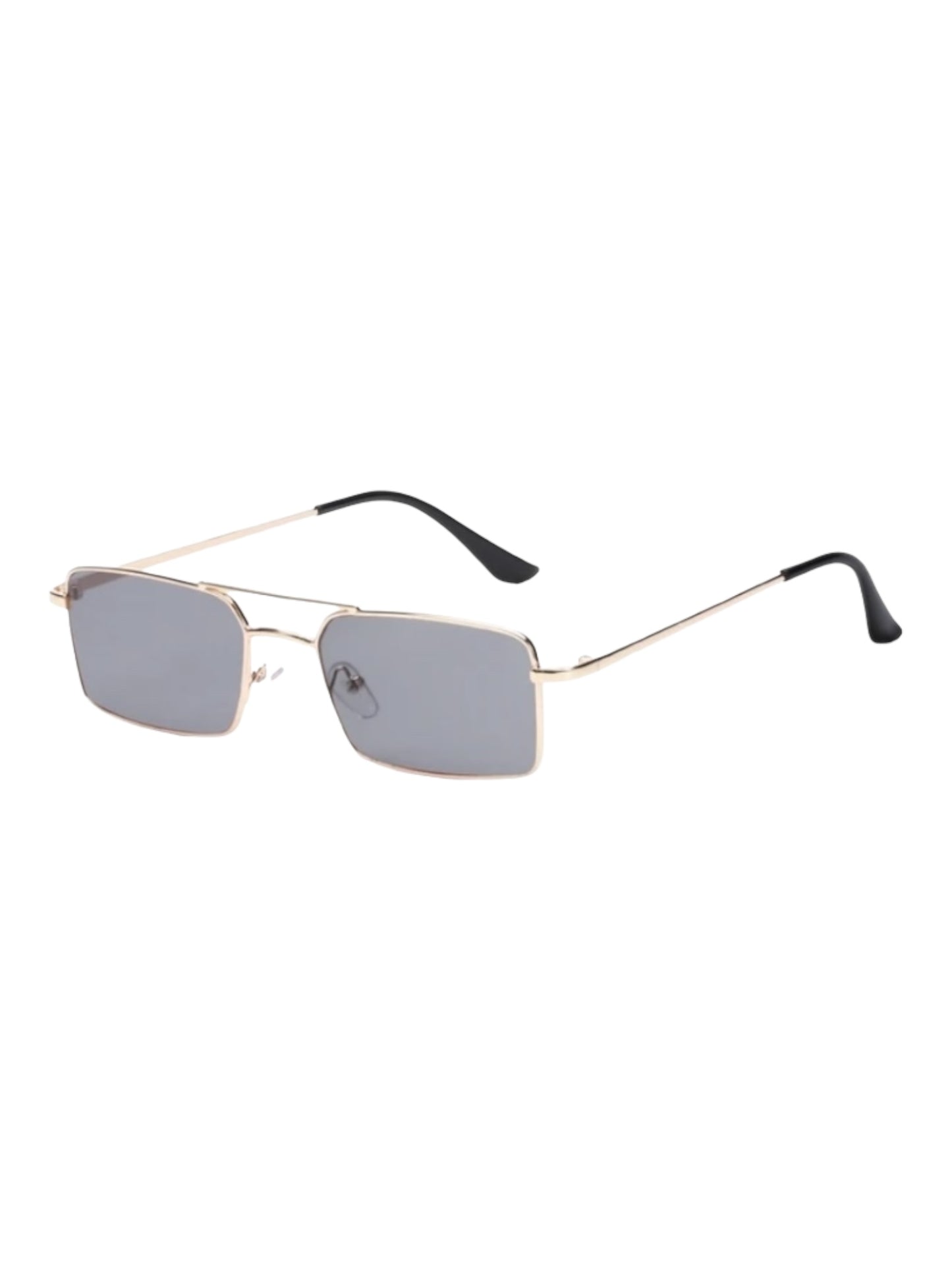 Rectangle Metal Frame Aviator Style Everyday Sunglasses