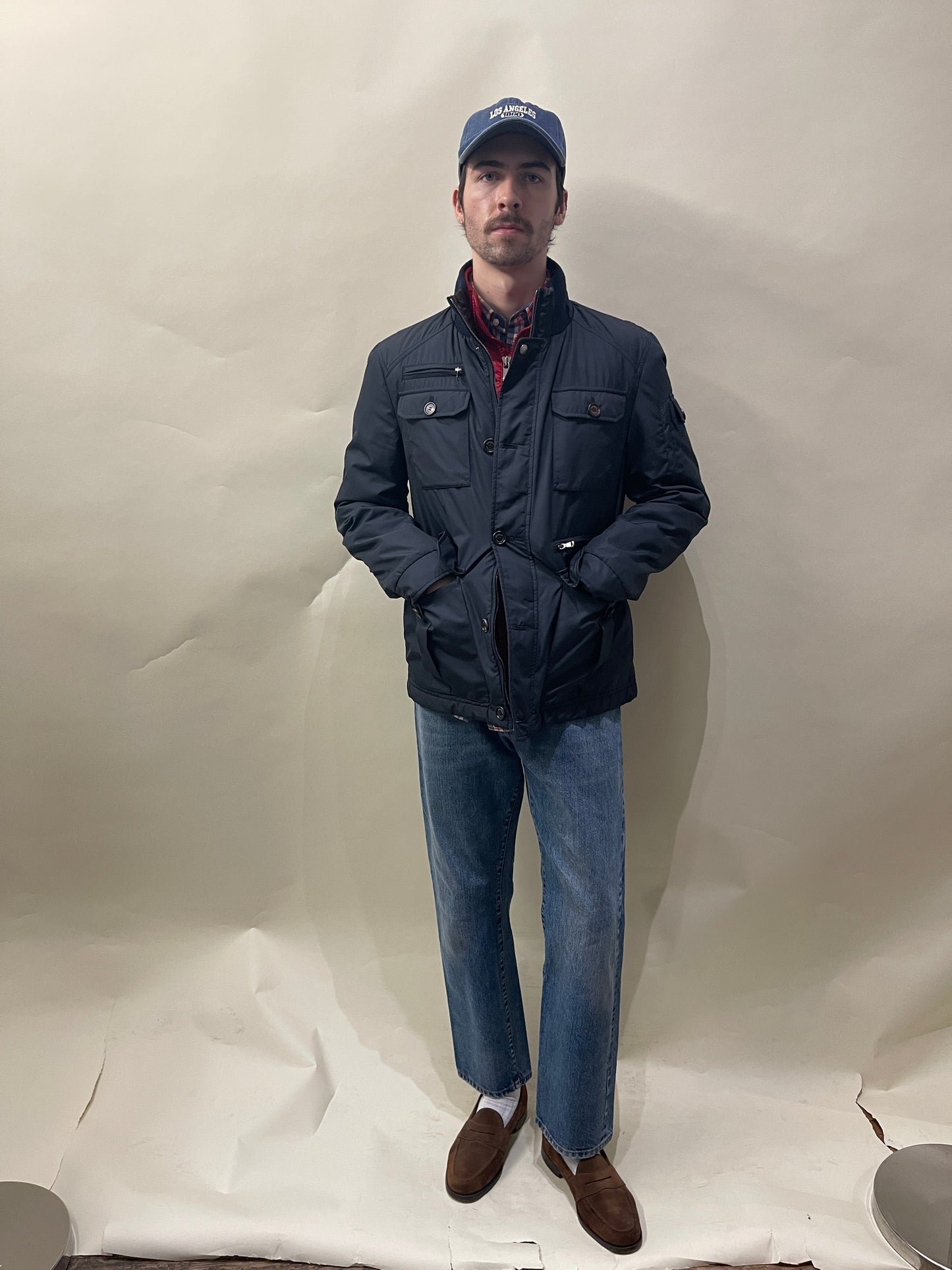 Brunello Cucinelli Navy Blue Multi Pocket Light Jacket Large - L