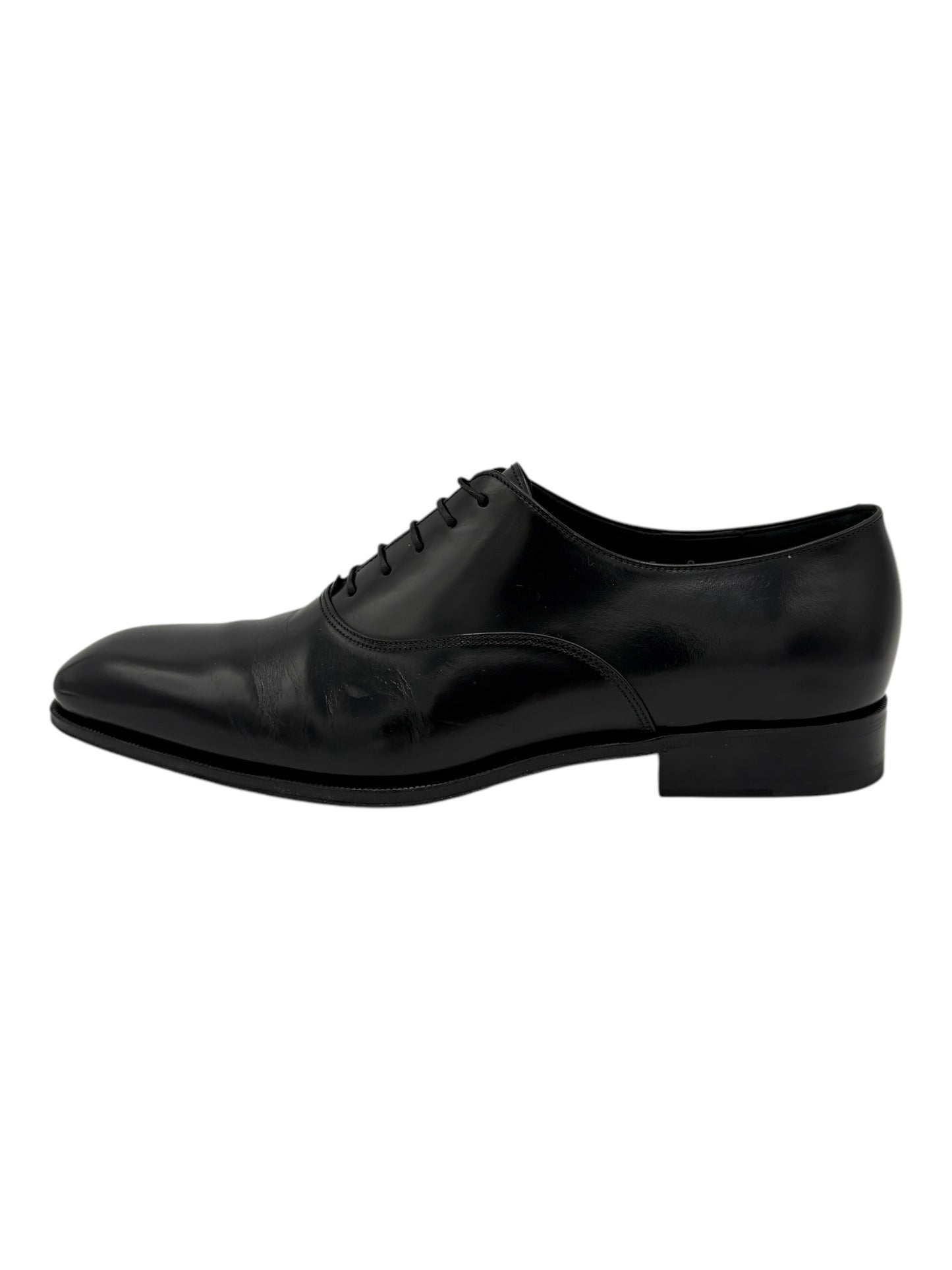 Salvatore Ferragamo Black Smooth Leather Oxford Dress Shoes 9 M / 10.5 W