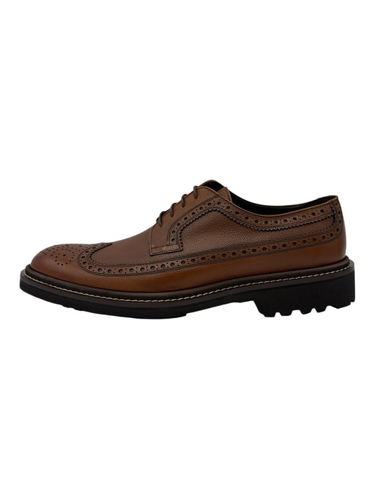 To Boot New York Cognac Pebbled Leather Brogue Darius Dress Shoes 11 M / 12.5 W