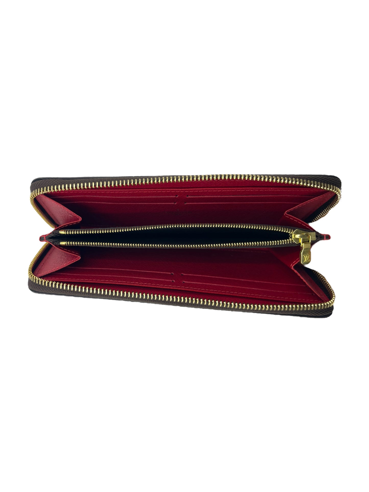 Louis Vuitton Brown Coated Canvas Clémence Zip Wallet