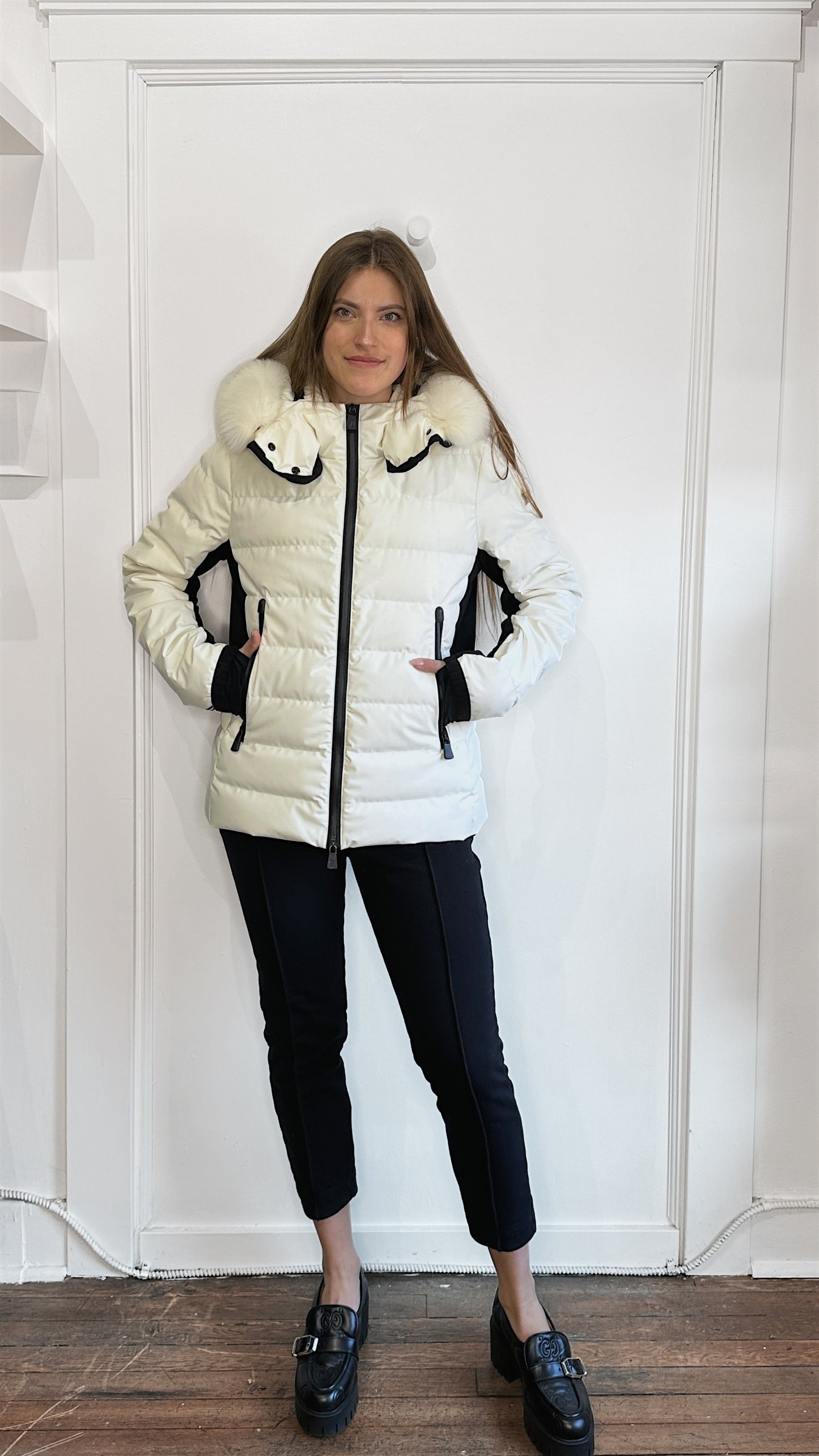 Moncler Grenoble White Down Filled Lamoura Jacket XXL