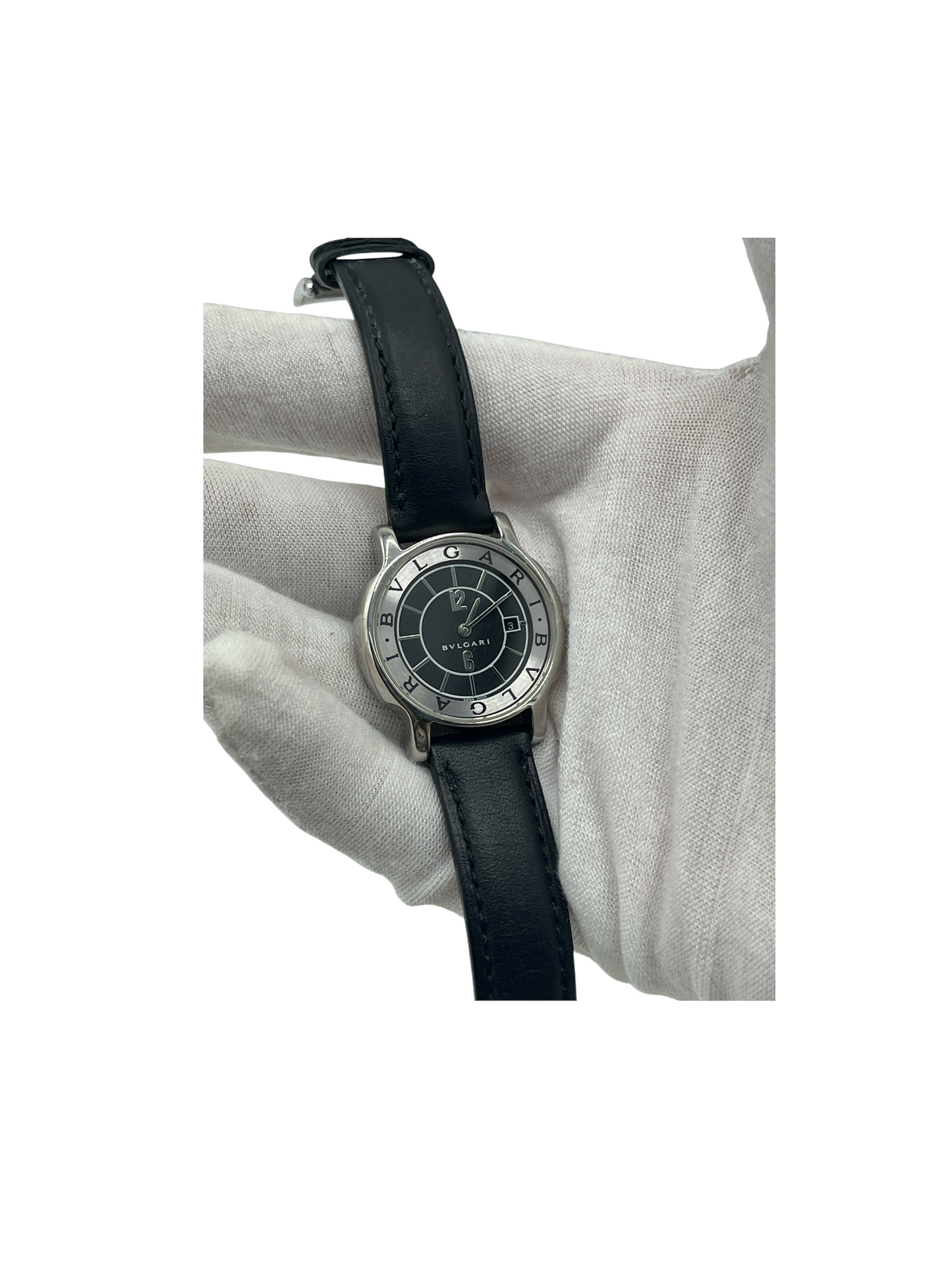 Bvlgari Black & Silver Solo Tempo Watch