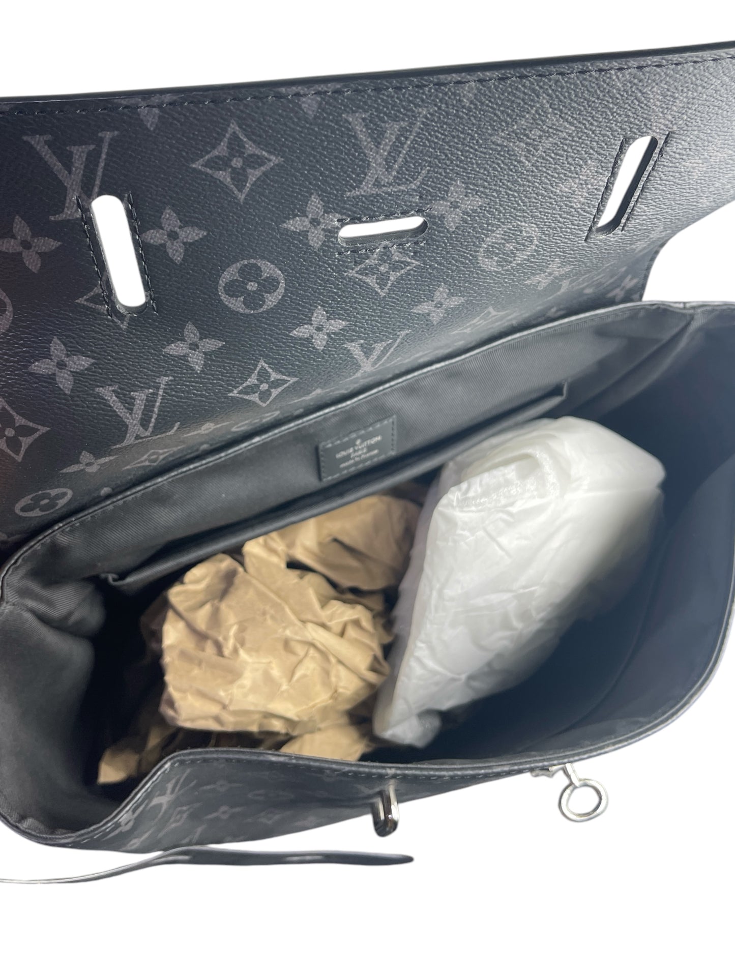 Louis Vuitton Black Coated Canvas Monogram Eclipse Steamer Backpack