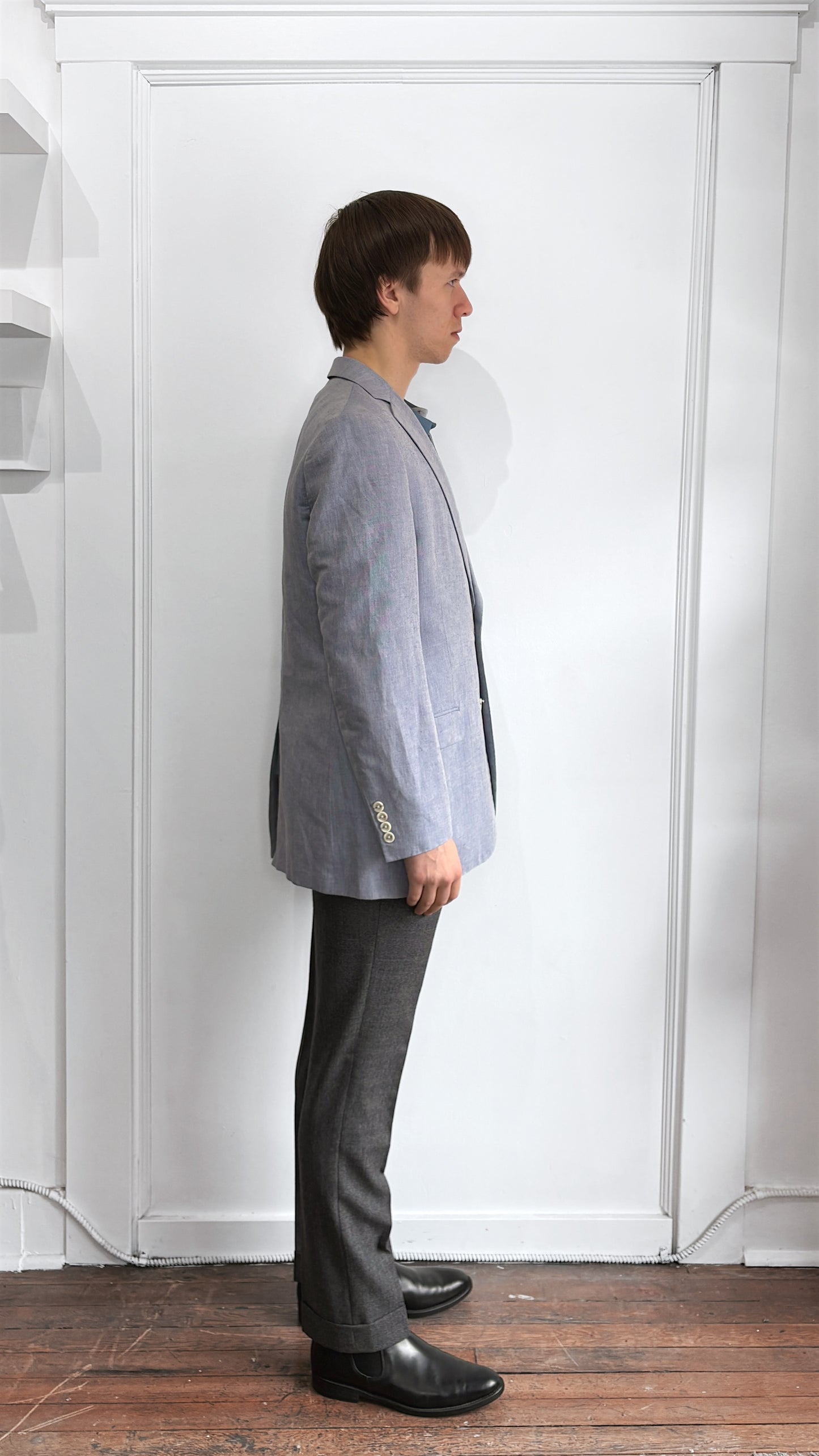 Brooks Brothers Light Blue Linen Cotton Blend Sport Coat 40R