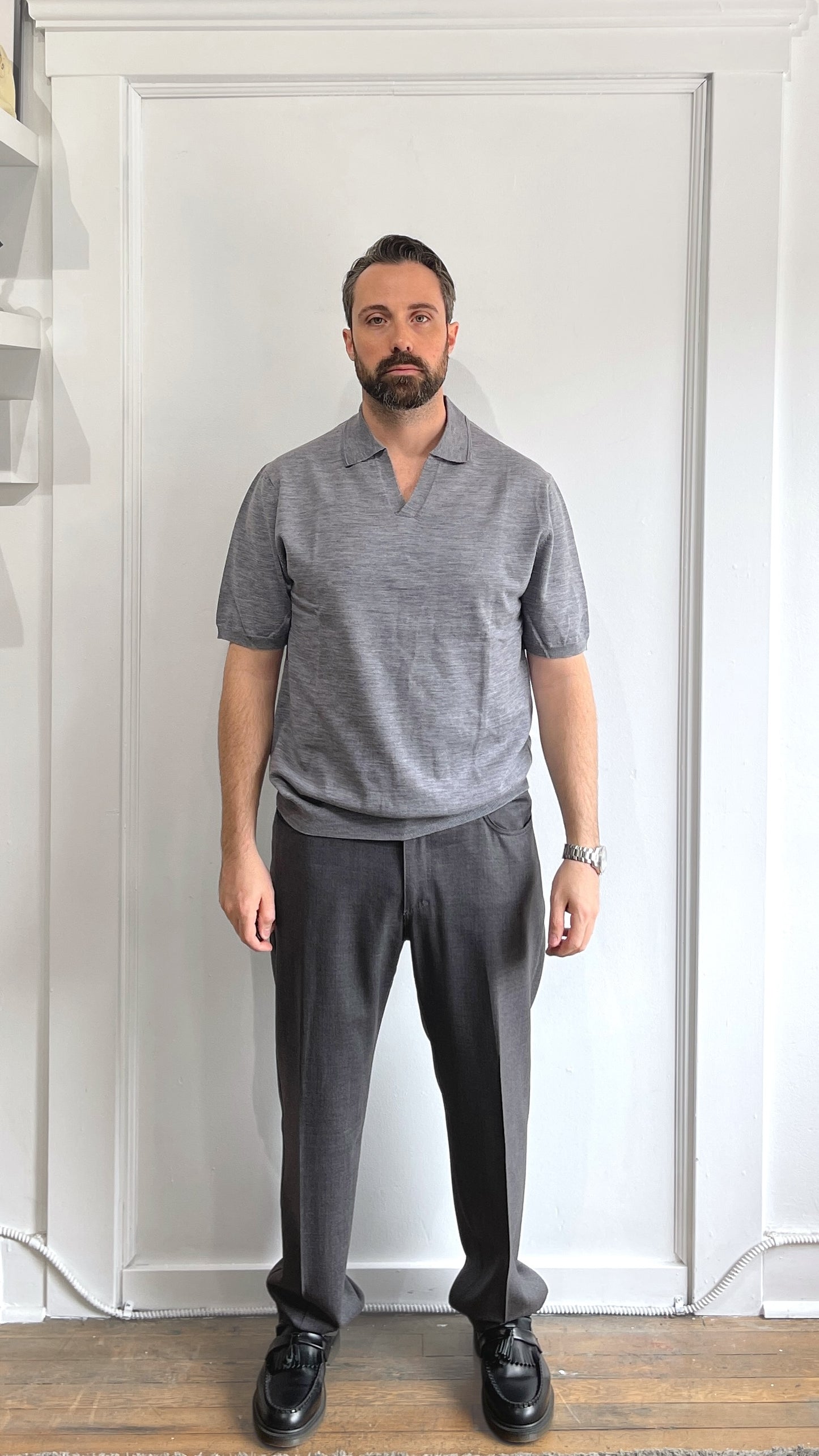 Versace Grey Wool 5 Pocket Casual Dress Pants 36W 32L Large - L