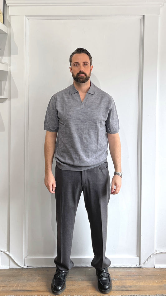 Versace Grey Wool 5 Pocket Casual Dress Pants 36W 32L Large - L