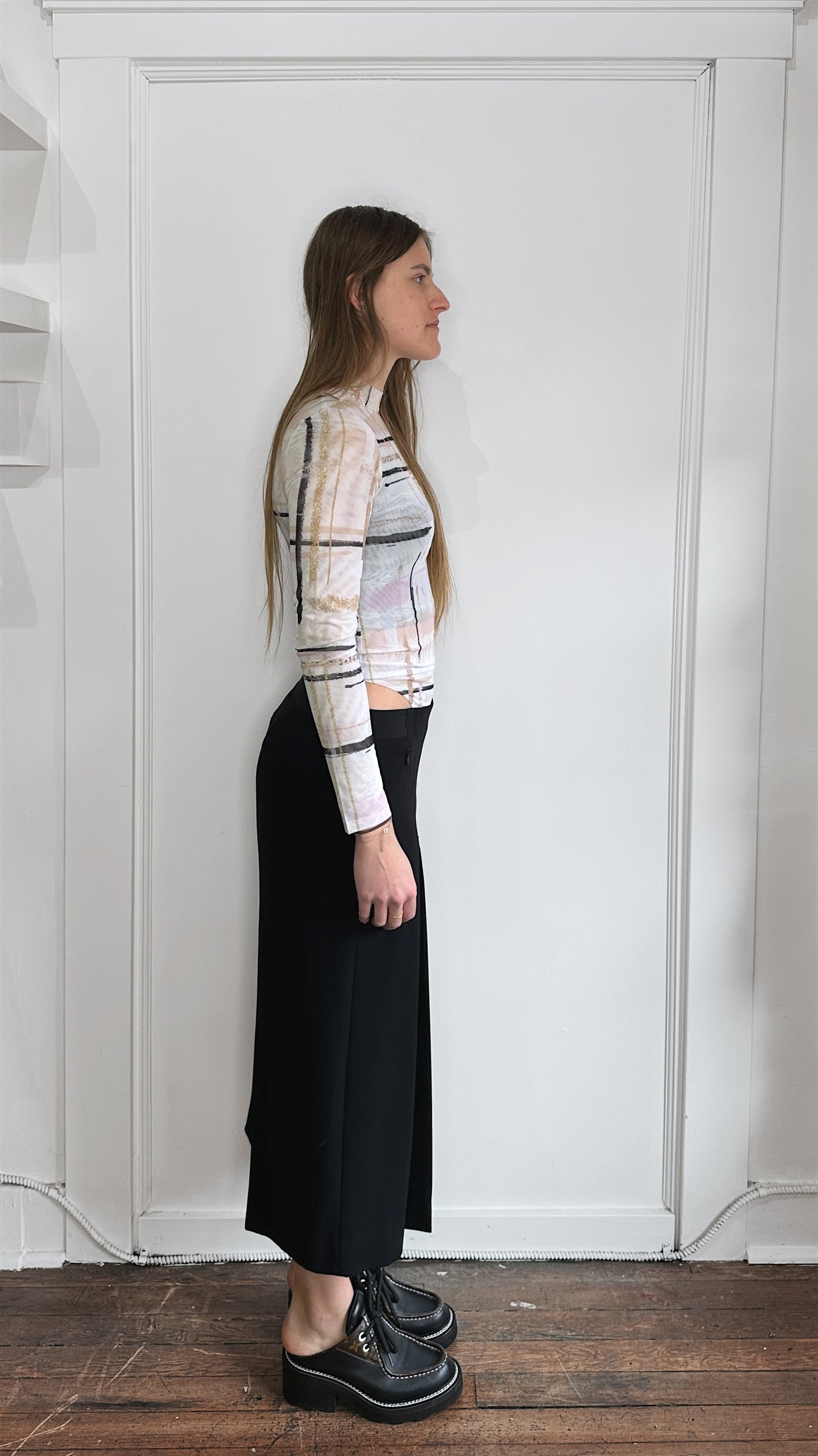 Elie Tahari Black Pleated Wide Leg Culotte Pants Small