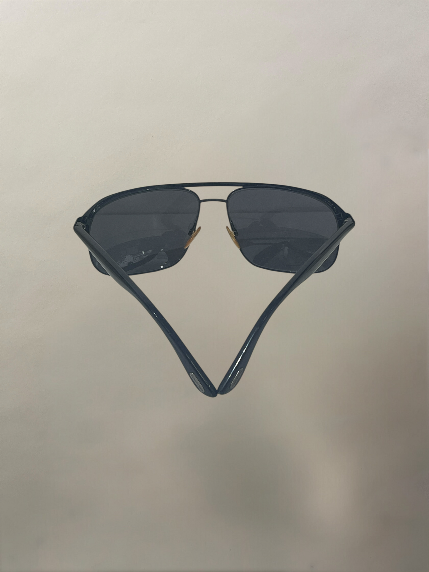 Tom Ford Black Metal & Horn 45224 Aviator Sunglasses