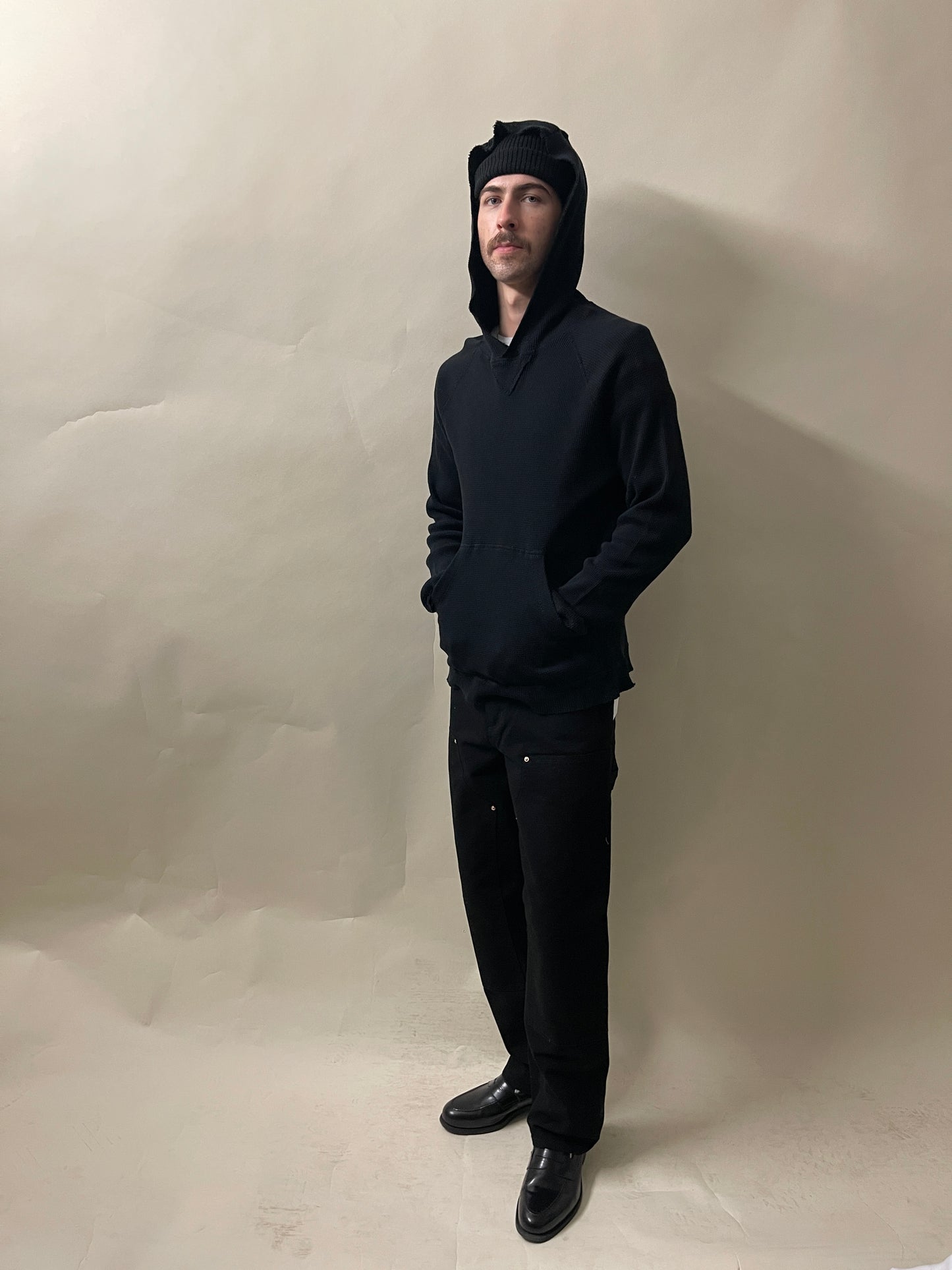 Chrome Hearts Black Cotton Thermal Horseshoe Hoodie Medium - M