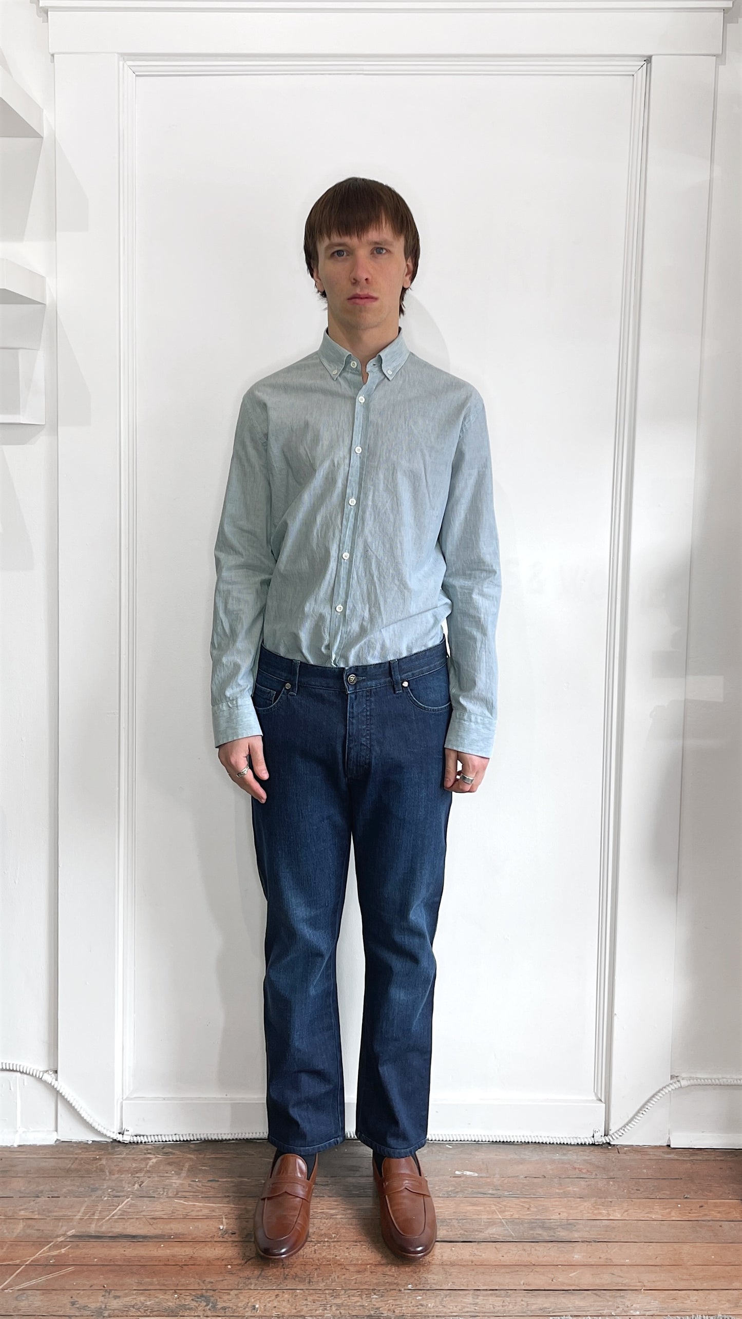 Ermenegildo Zegna Dark Wash Straight Leg Jeans 32