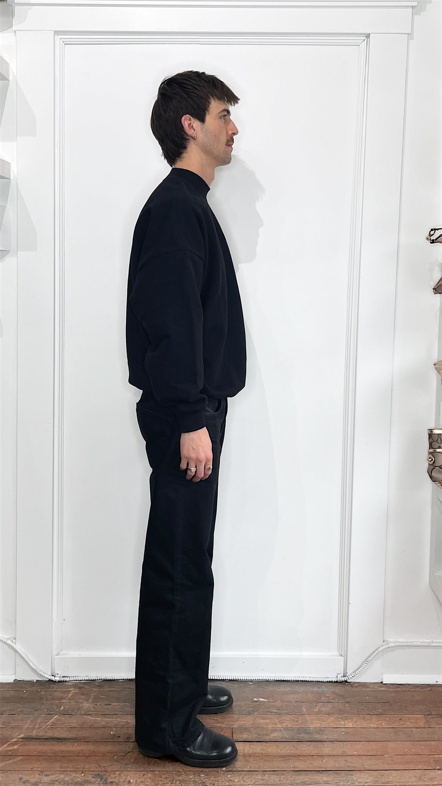 Fear Of God Black 'Eternal' Oversized Crewneck Sweater Small