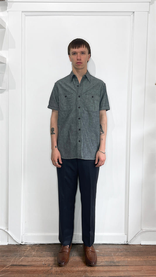 Beams Japan Dark Grey Heavy Cotton SS Overshirt Medium