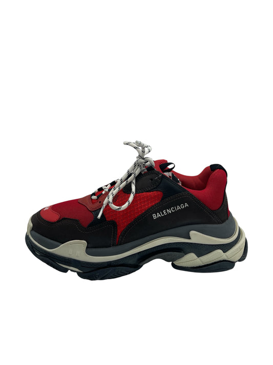 Balenciaga Red Black Triple S Sneakers 11 M / 12.5 W