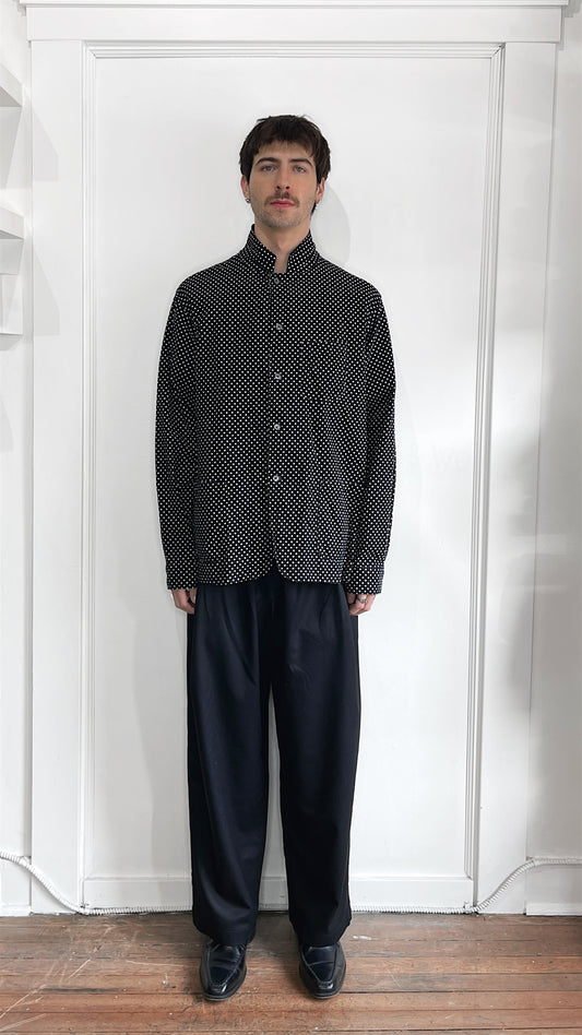 Rough & Tumble Black & White Polka Dot Lightweight Camp Chore Overshirt Extra Large