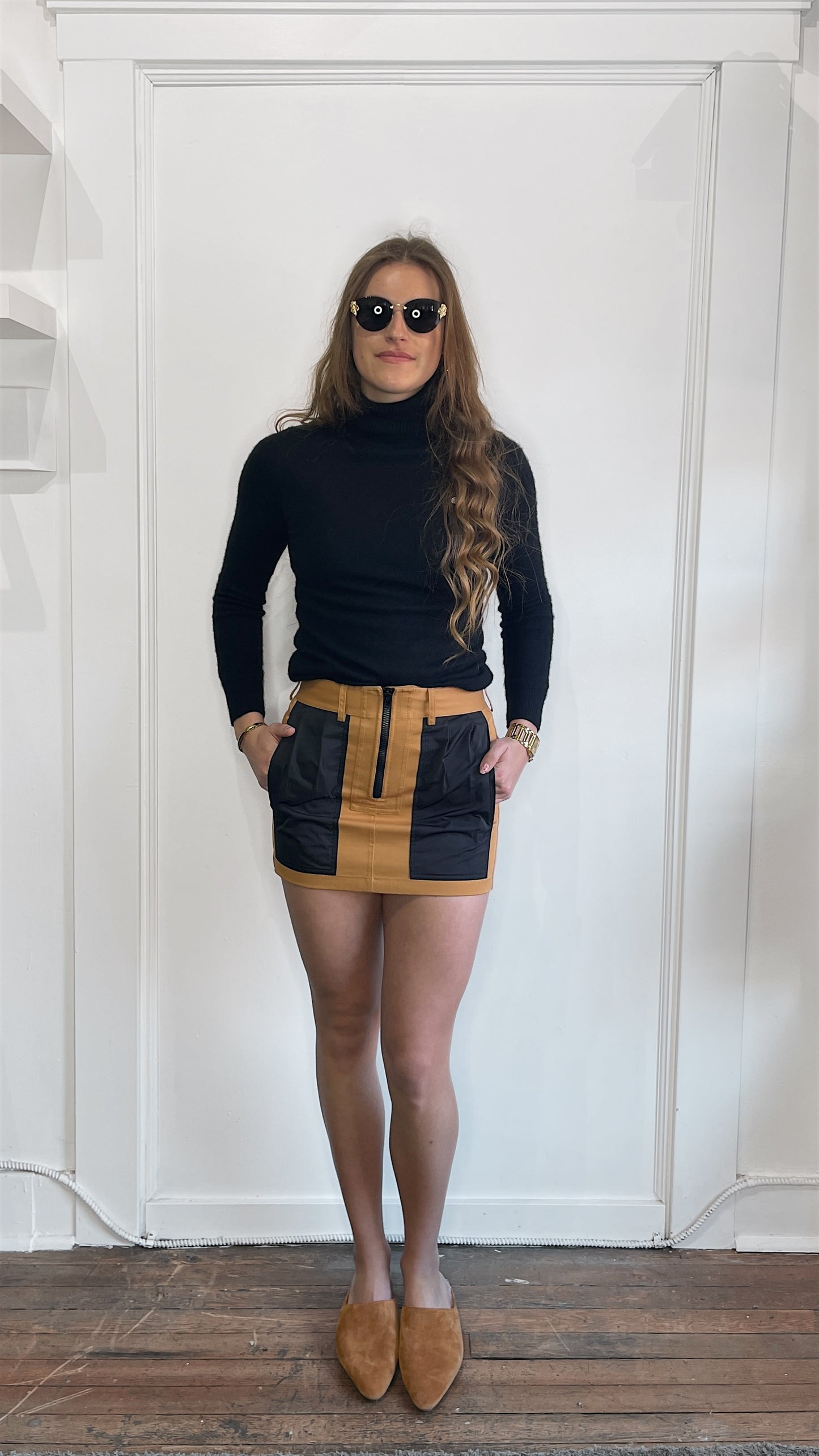 Alexander Wang Caramel Cargo Mini Skirt 26