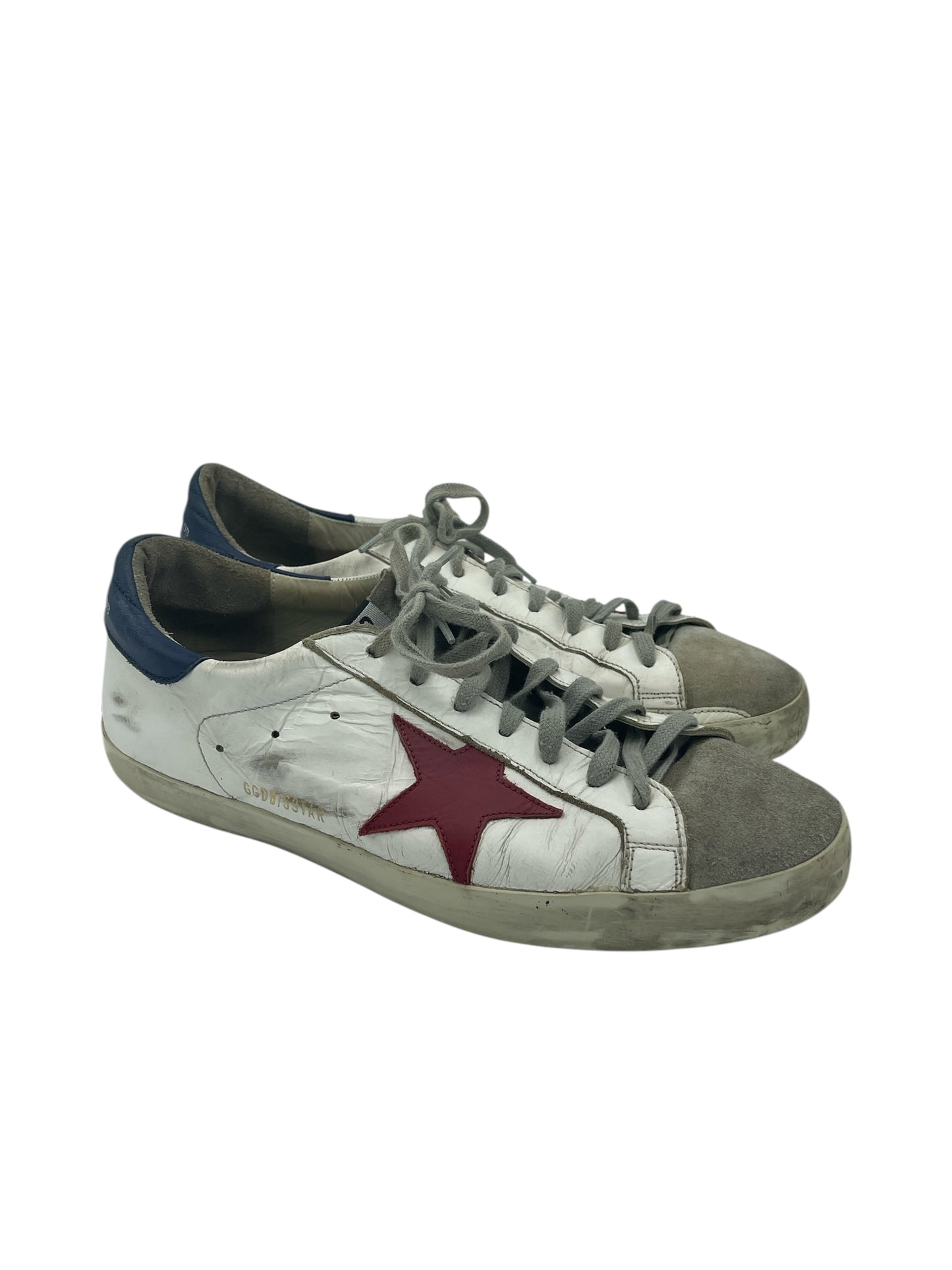 Golden Goose White & Red Leather Super-Star Sneakers 10 M / 11.5 W