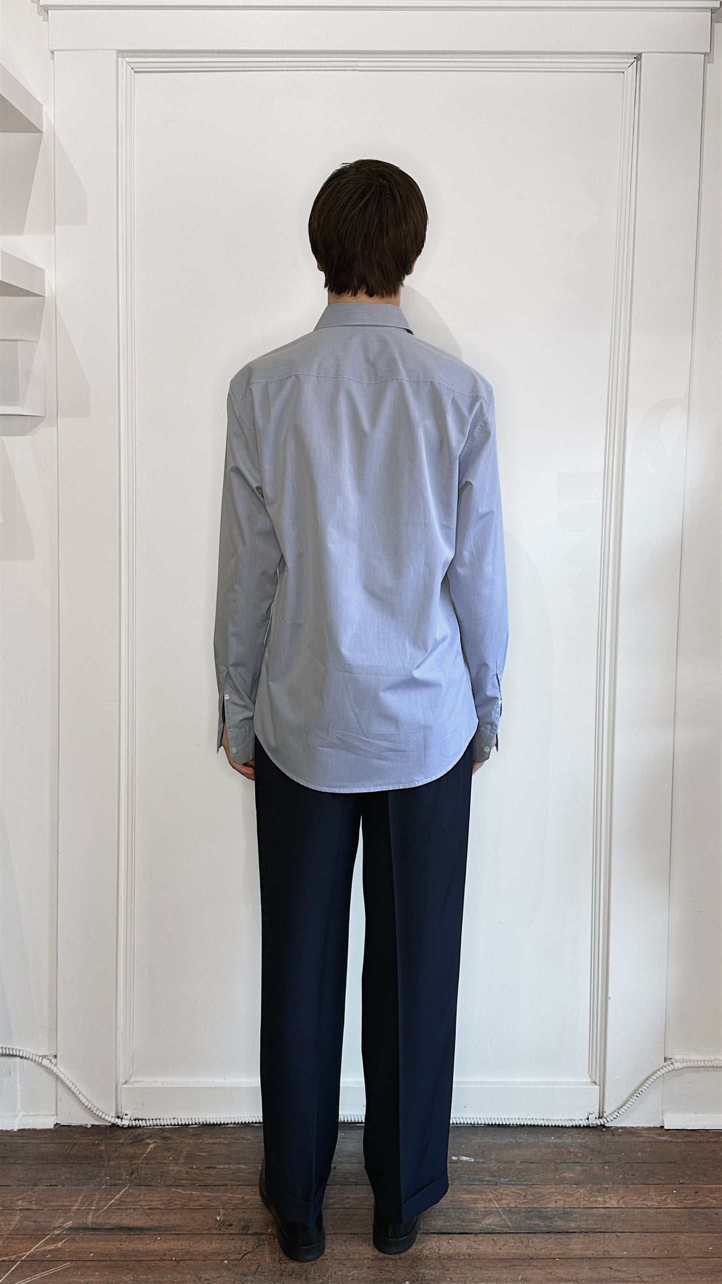 Sunspel Light Blue Cotton Button Up Shirt Medium