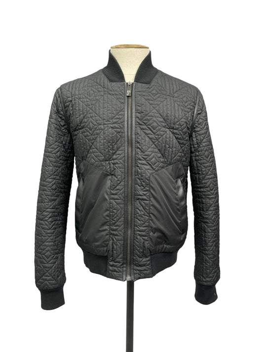 Versace Black Quilted Bomber Jacket Medium