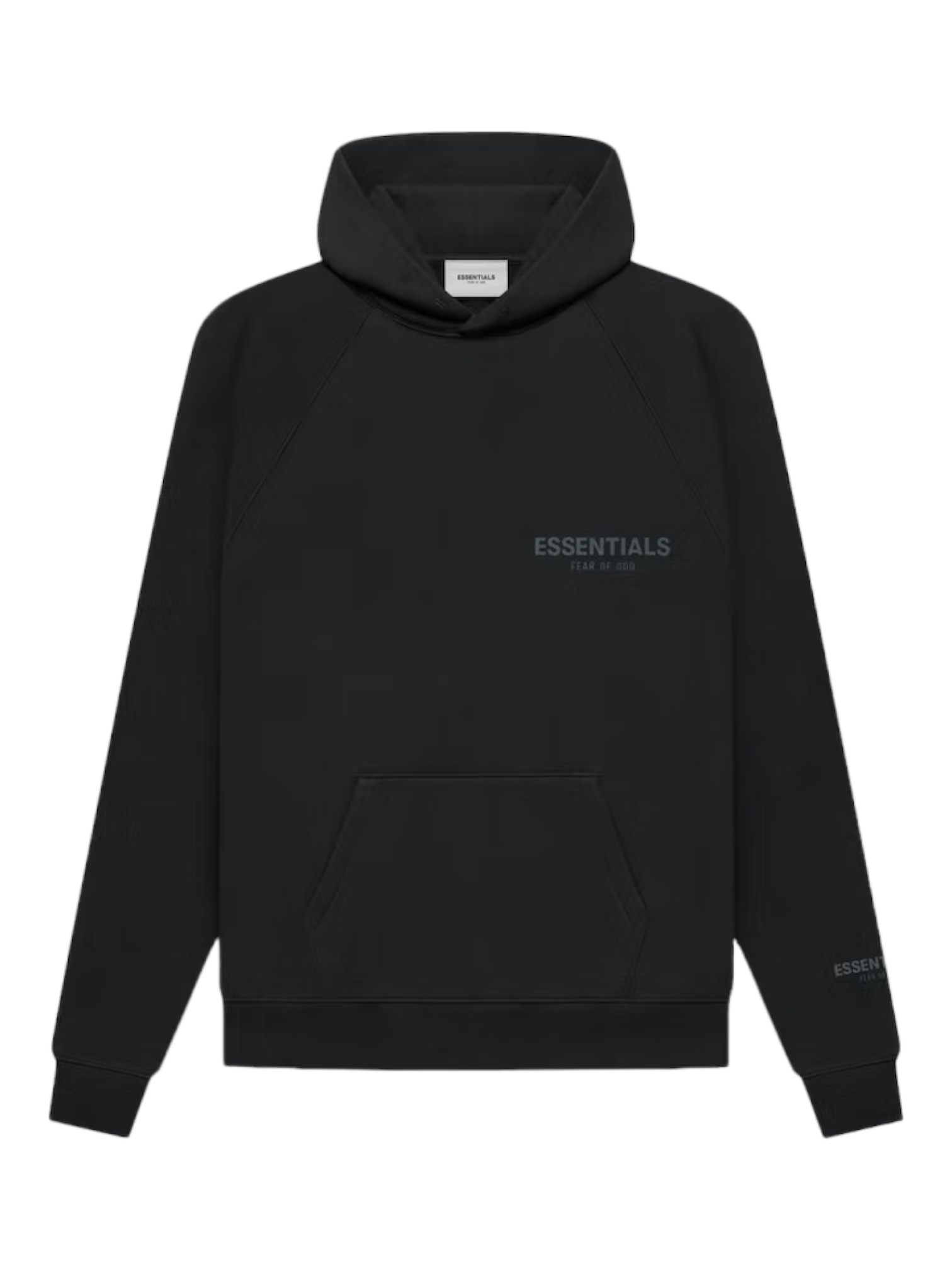 Essentials Fear of God Stretch Limo Black Fleece Hoodie FW21