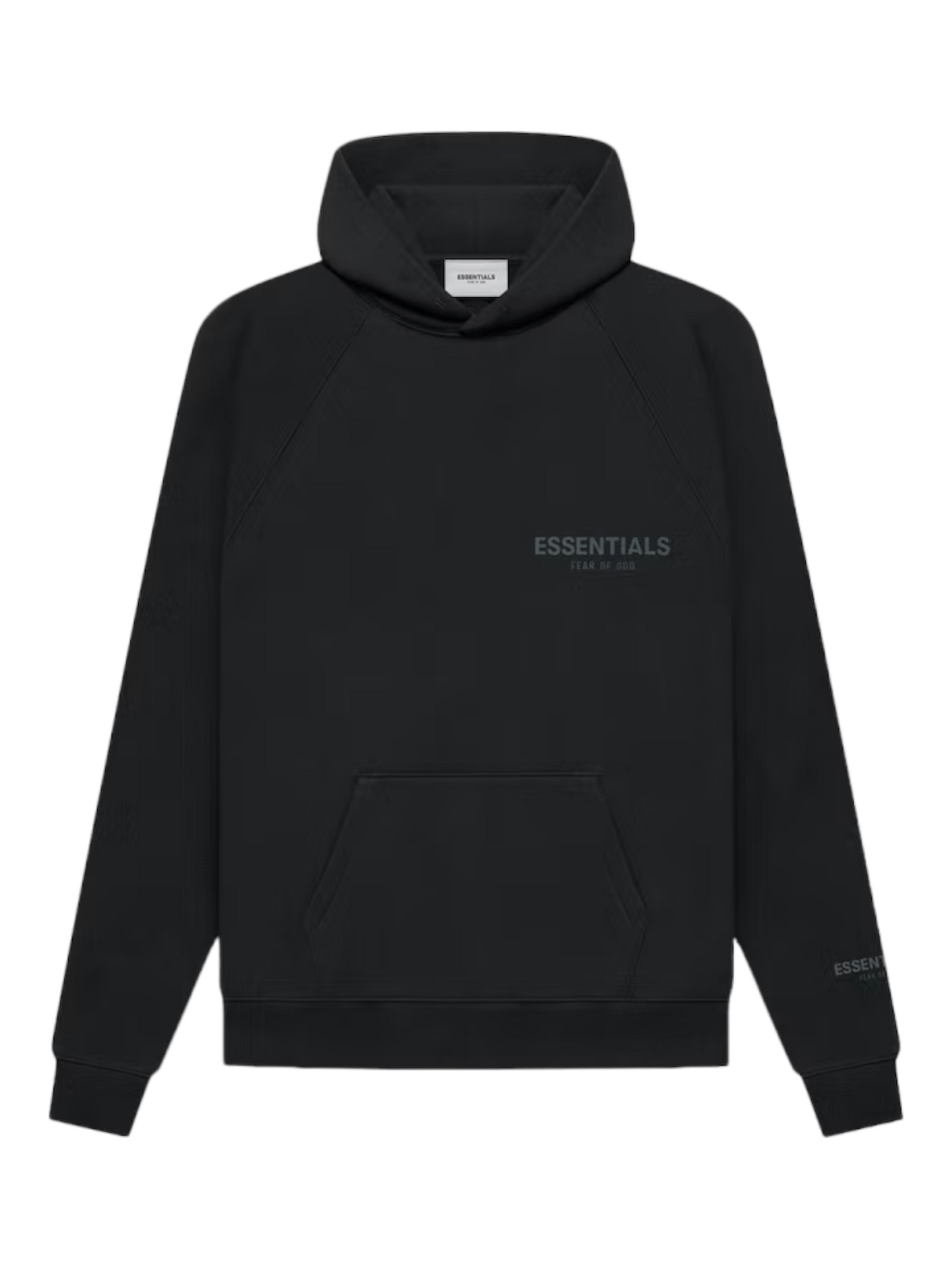 Essentials Fear of God Stretch Limo Black Fleece Hoodie FW21