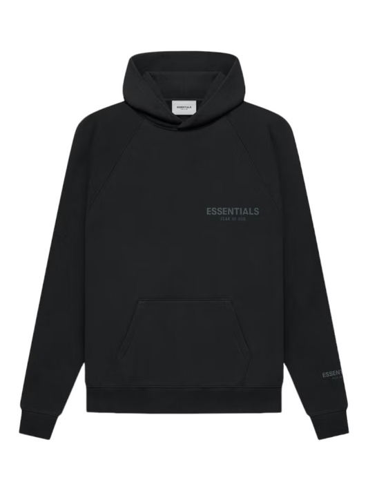 Essentials Fear of God Stretch Limo Black Fleece Hoodie FW21
