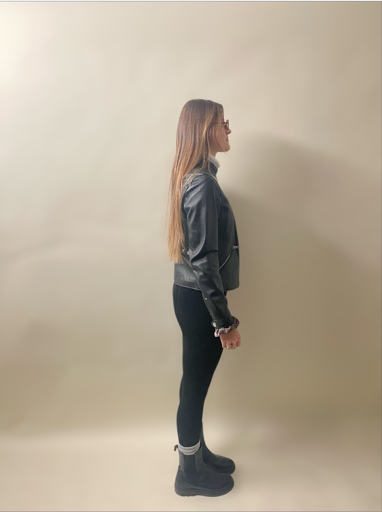 Coach Black Leather Multi Zip Moto Jacket Medium - M