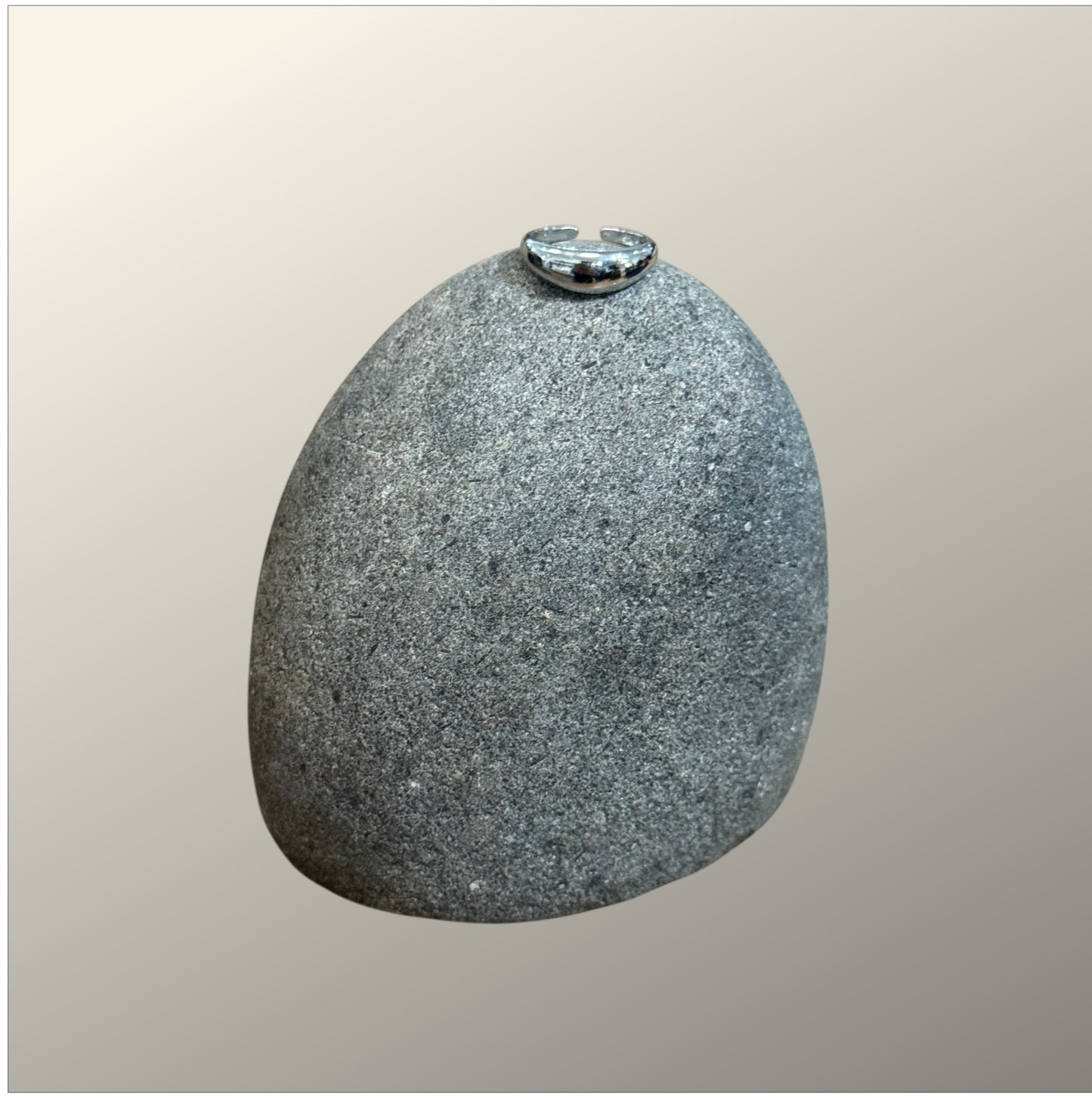 Silver Adjustable Ring Stainless steel