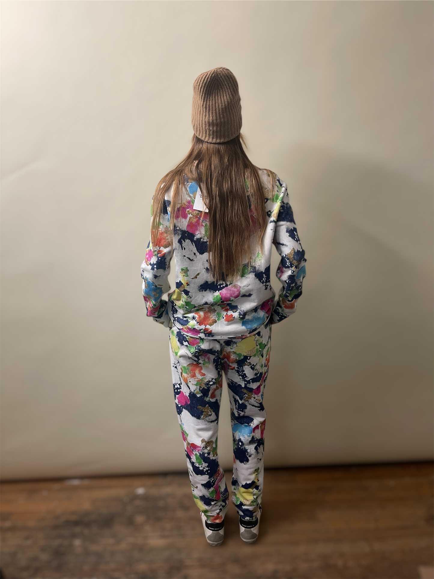 Moschino Couture White & Multicolour Tie-Dye Sweatpants 42