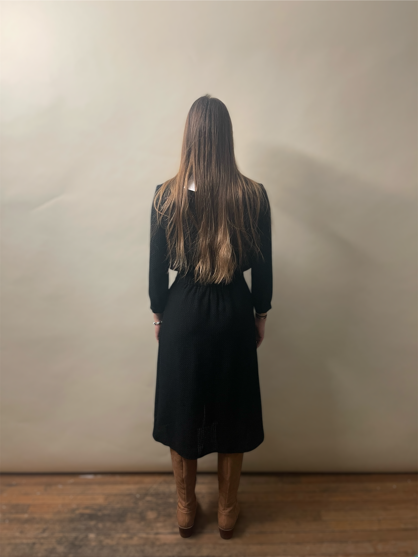 Ba&sh Black Textured Polyester LS Button Up Dress Small - S