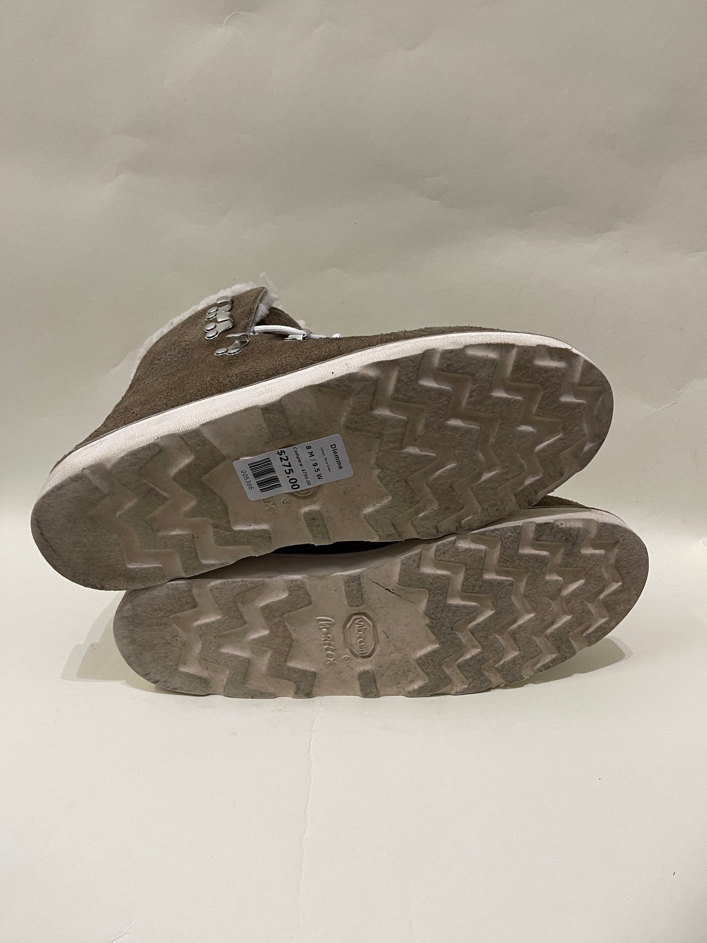 Diemme Olive Suede Shearling Lined Hiking Boots 8 M / 9.5 W