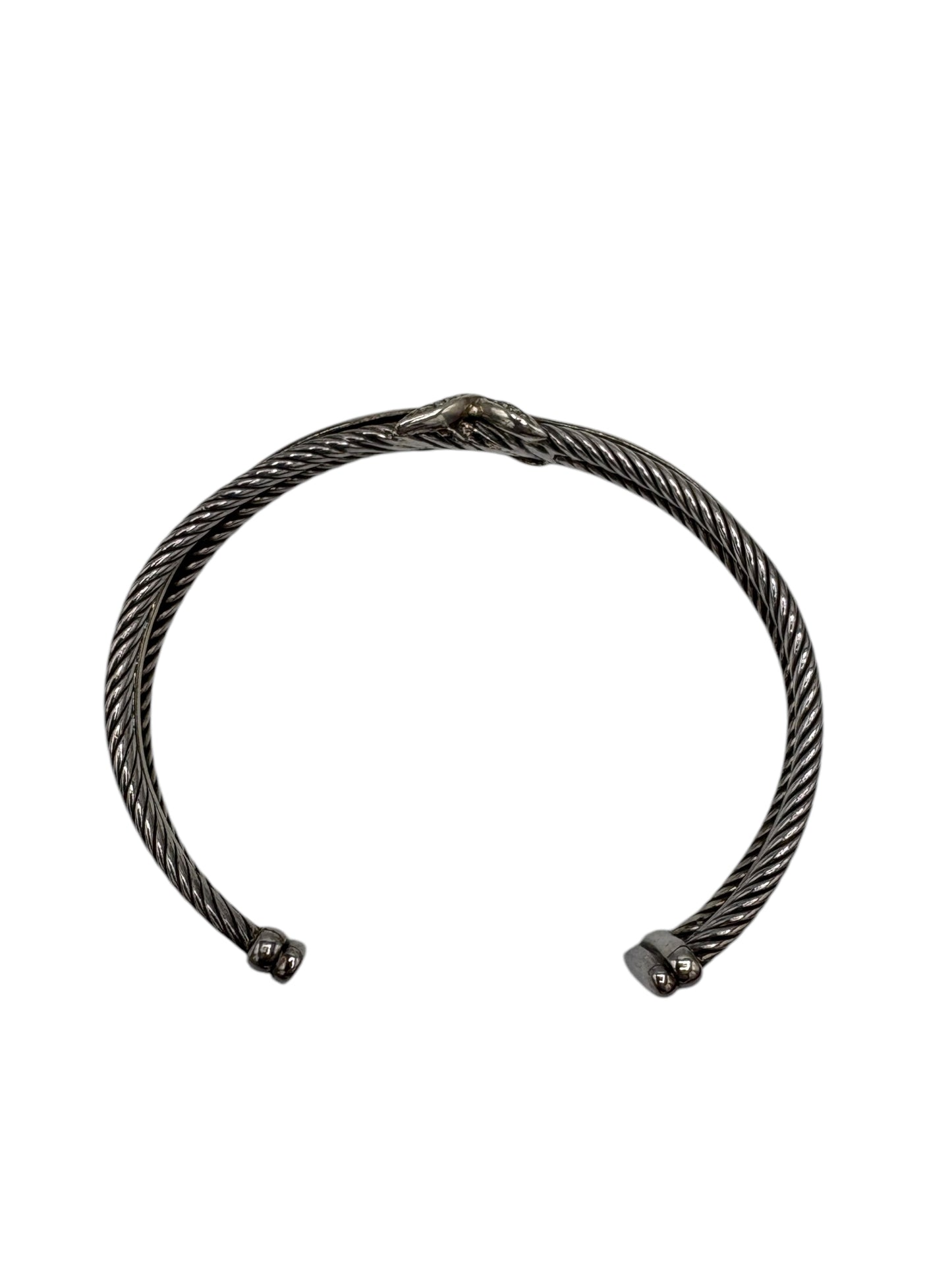 David Yurman Sterling Silver Crossover X Pavé Cuff Bracelet