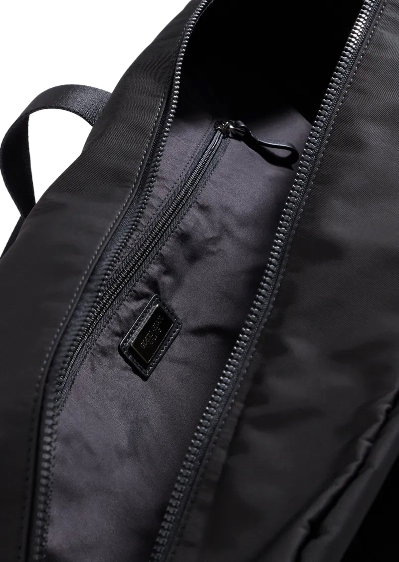 Giorgio Armani Black Sustainable Material Duffle Bag - Genuine Design Luxury Consignment. New & Pre-Owned Clothing, Shoes, & Accessories. Calgary, Canada