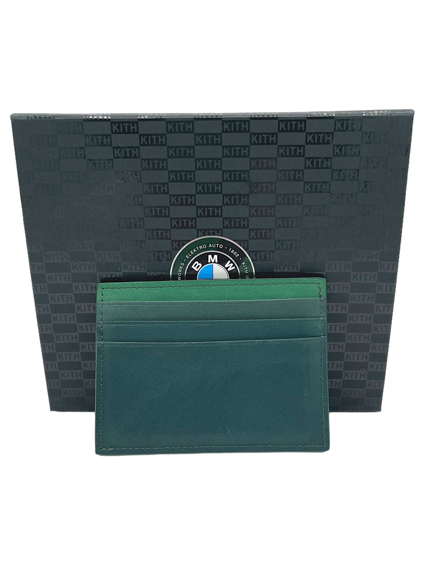 Kith Forest Green BMW Limited Edition Leather Card Holder