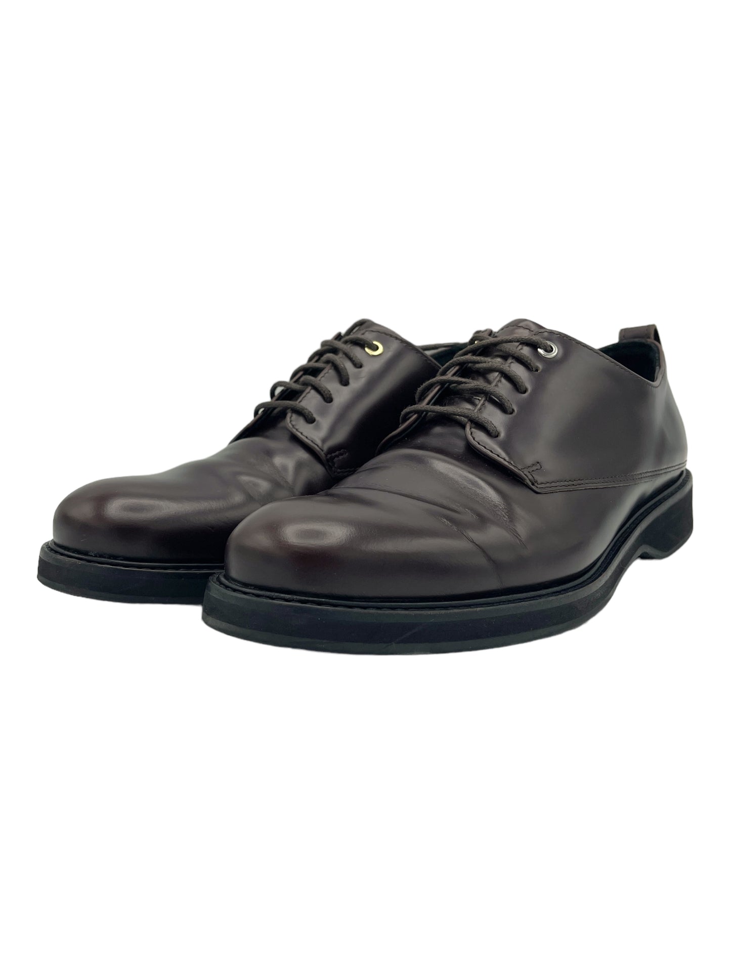 Want Les Essentiels Dark Brown Leather Derby Dress Shoes 9 M / 10.5 W