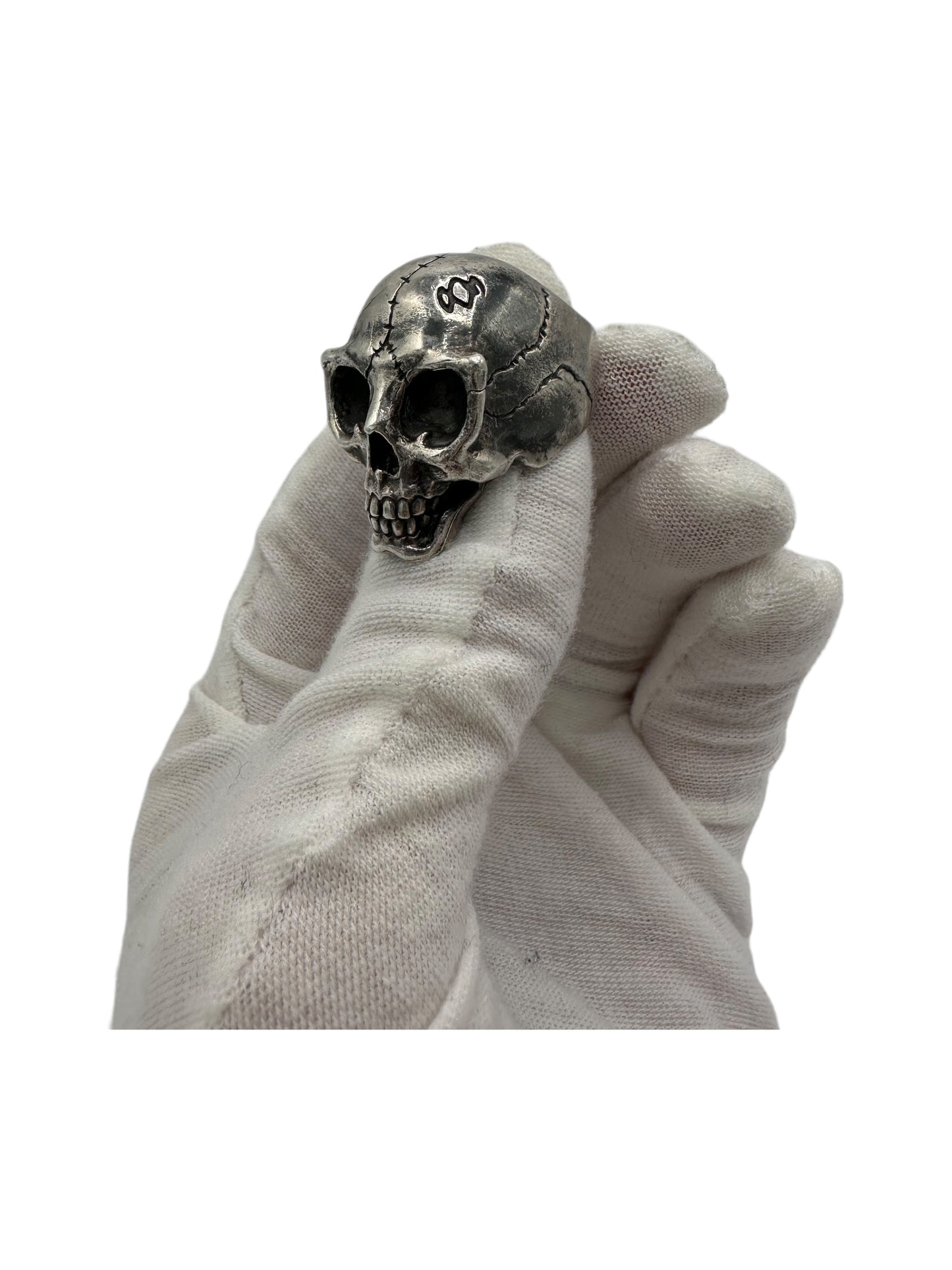Yohji Yamamoto 950 Silver Alien Skull Ring 7.5 US