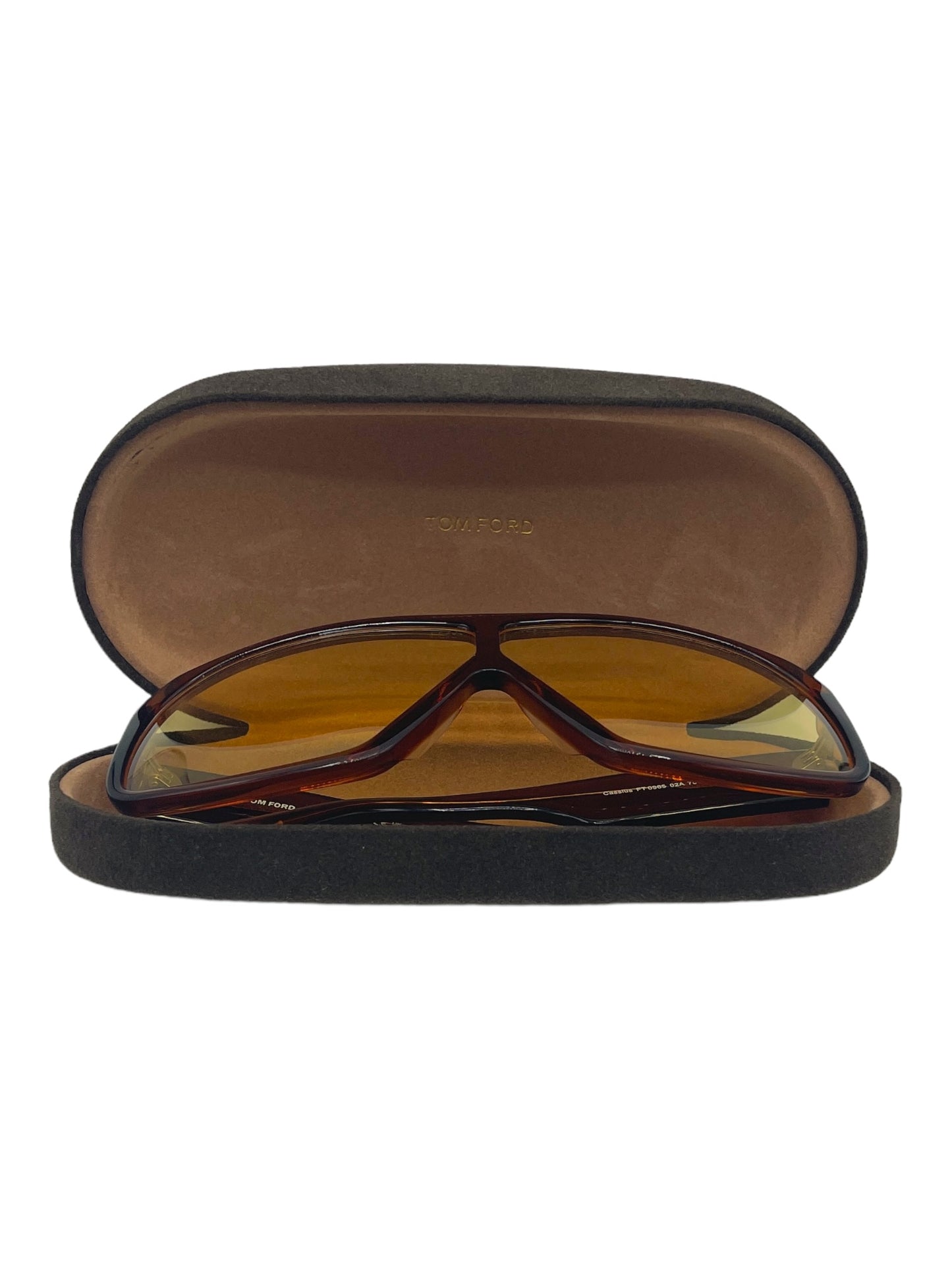 Tom Ford Light Brown Cassius Oversized Sunglasses