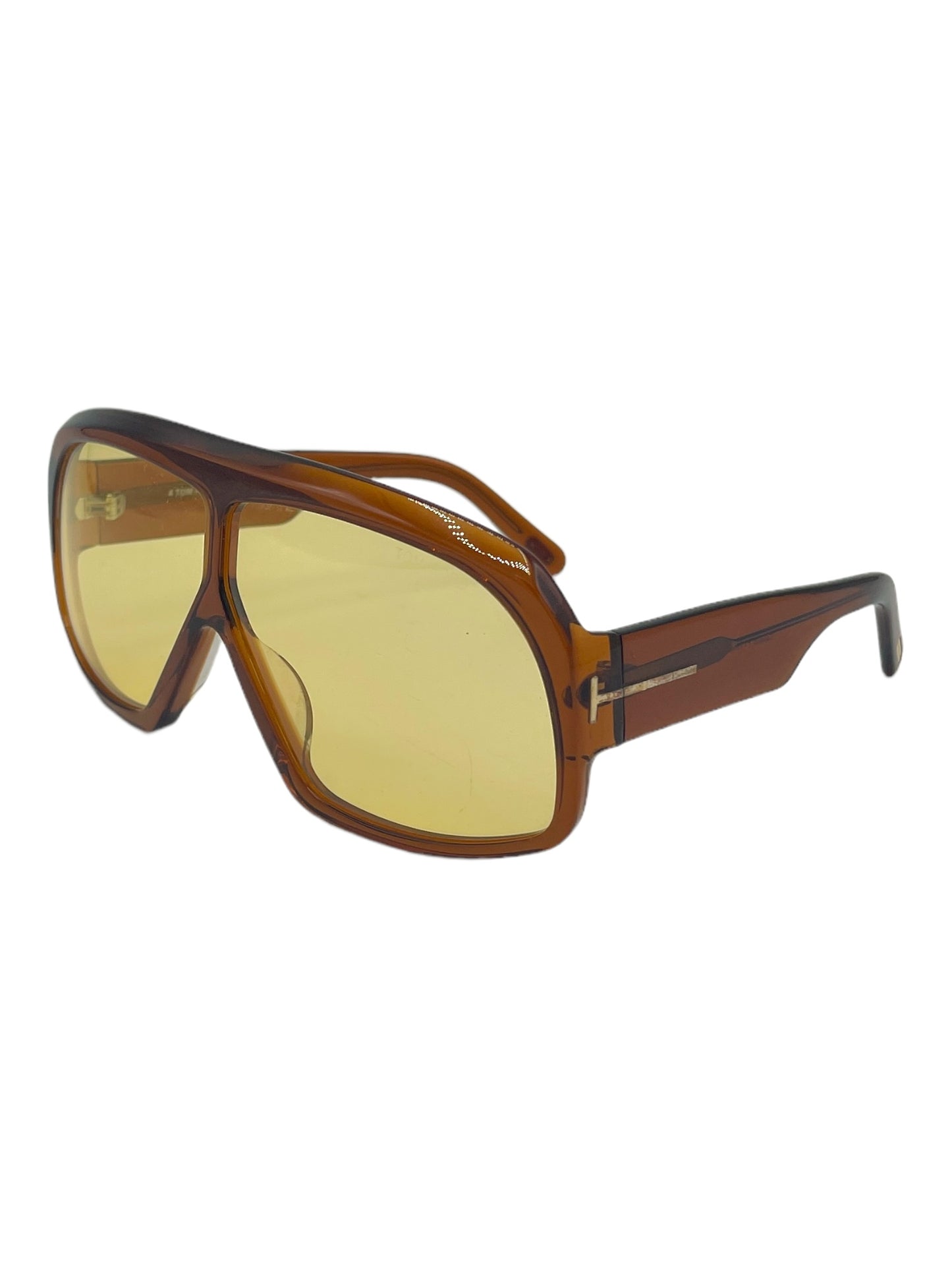 Tom Ford Light Brown Cassius Oversized Sunglasses
