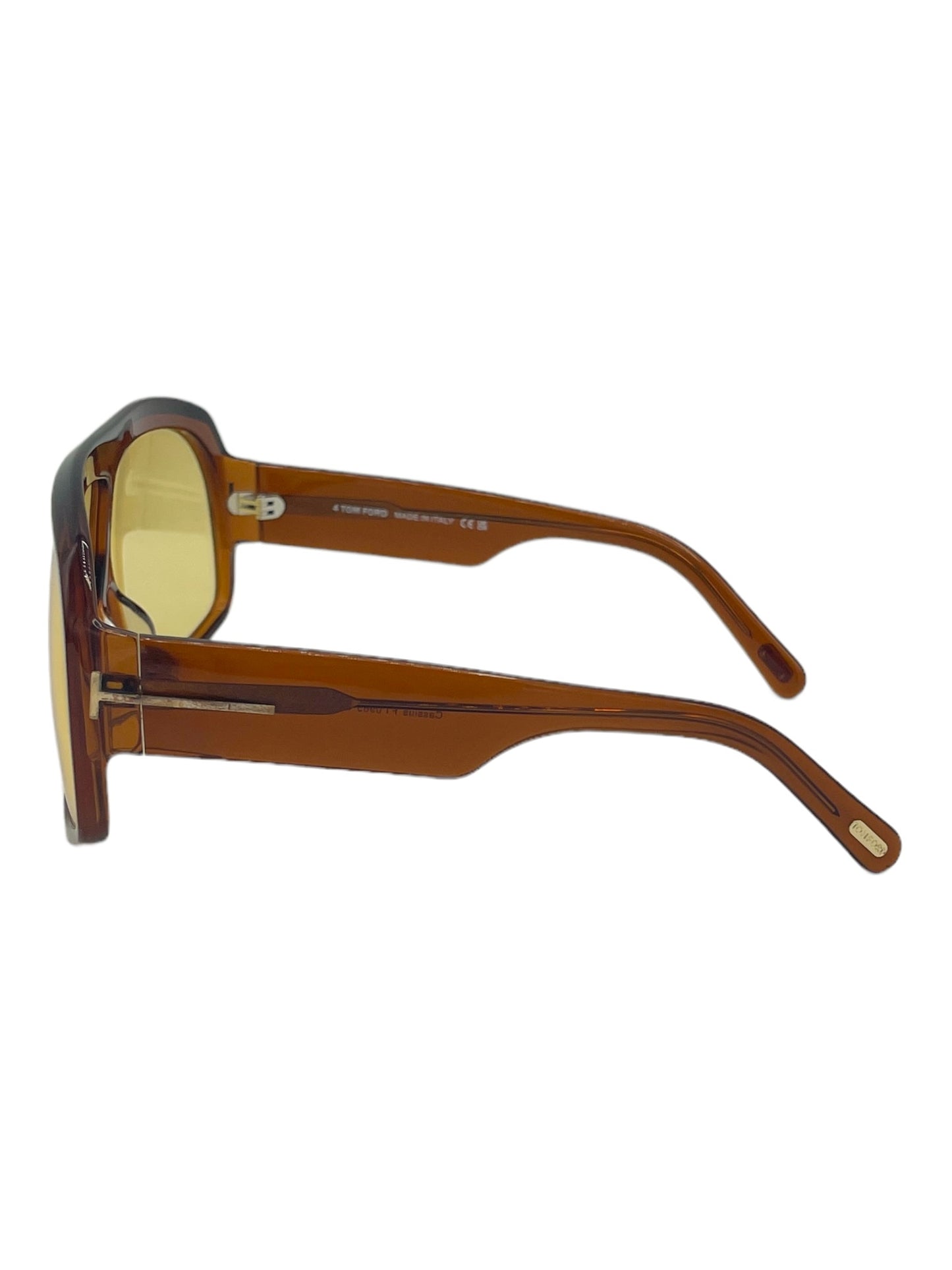 Tom Ford Light Brown Cassius Oversized Sunglasses