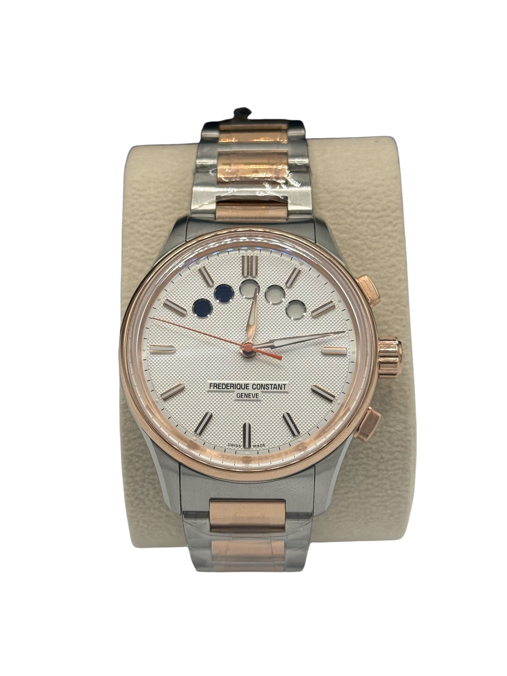 Frederique Constant Silver & Rose Gold Yacht Timer 42mm - Genuine Design 4