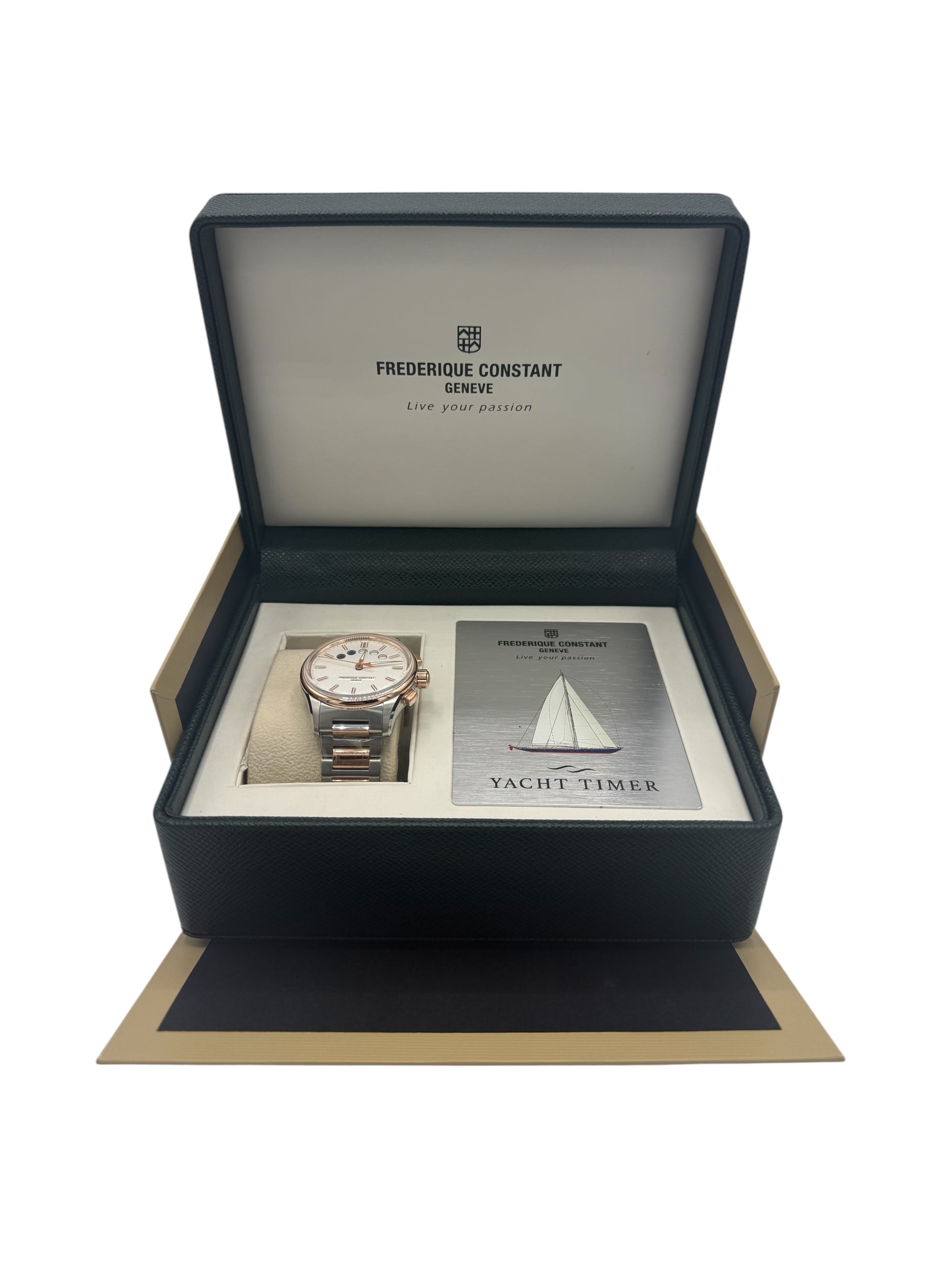Frederique Constant Silver & Rose Gold Yacht Timer 42mm - Genuine Design 3