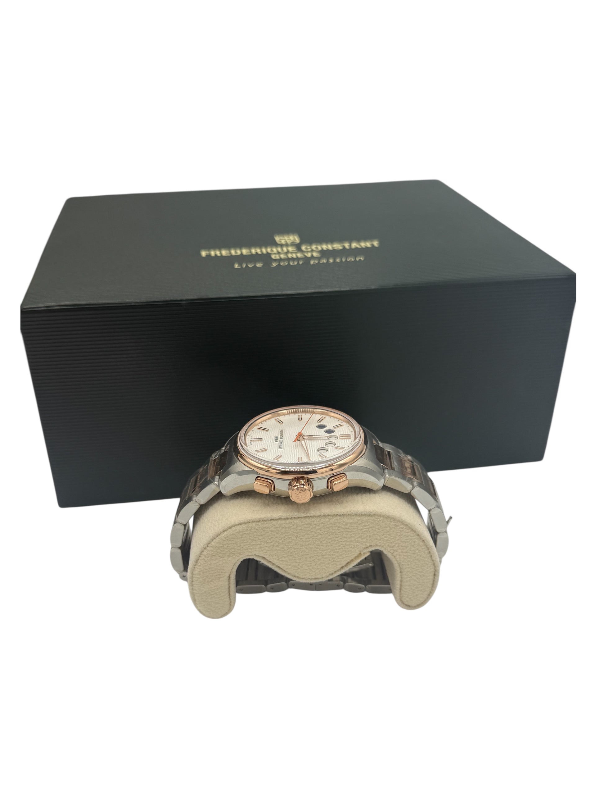 Frederique Constant Silver & Rose Gold Yacht Timer 42mm - Genuine Design 2