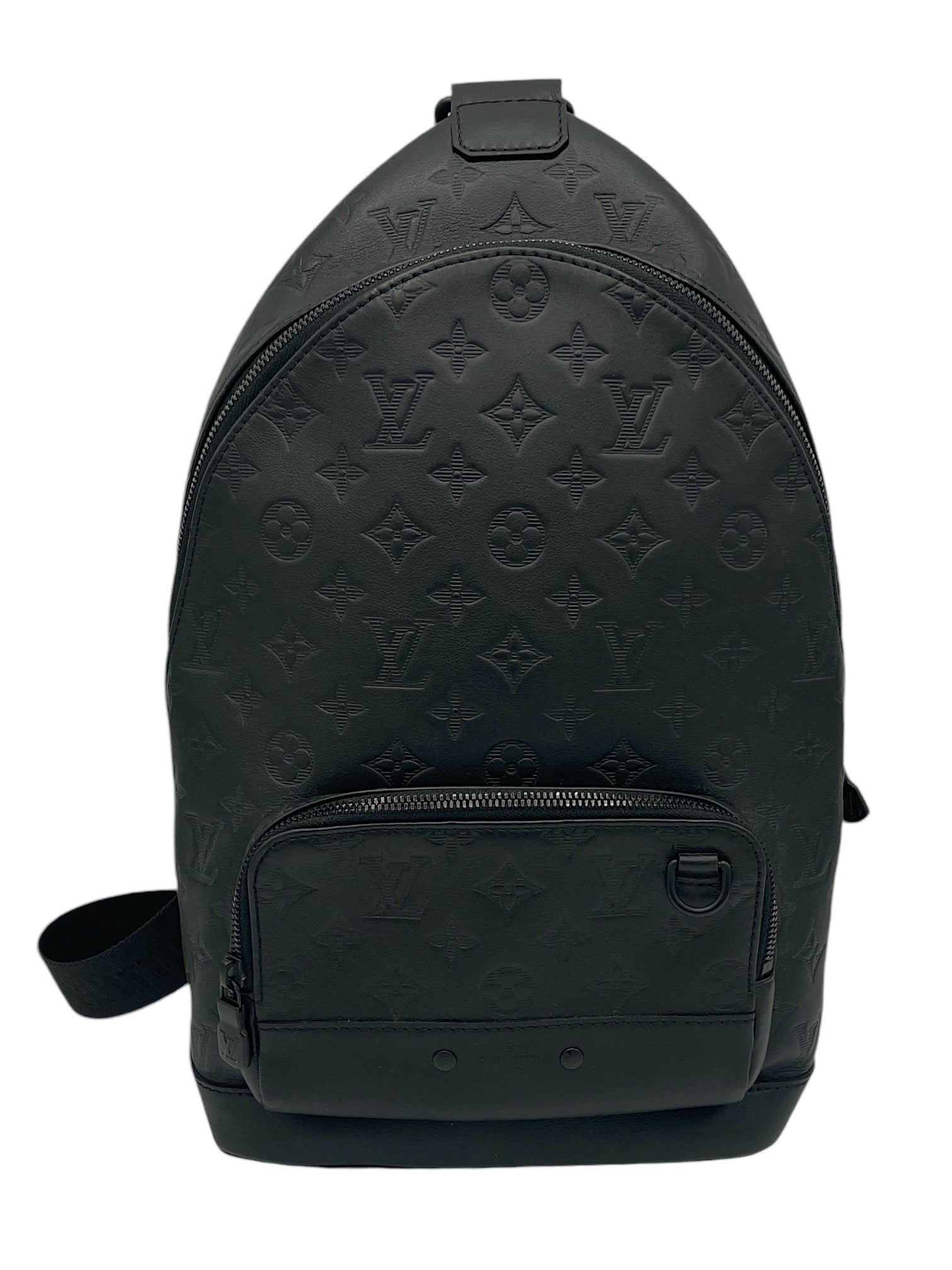 Louis Vuitton Black Leather Monogram Racer Sling Bag Genuine Design Louis Vuitton Black Leather Monogram Racer Sling Bag Genuine Design