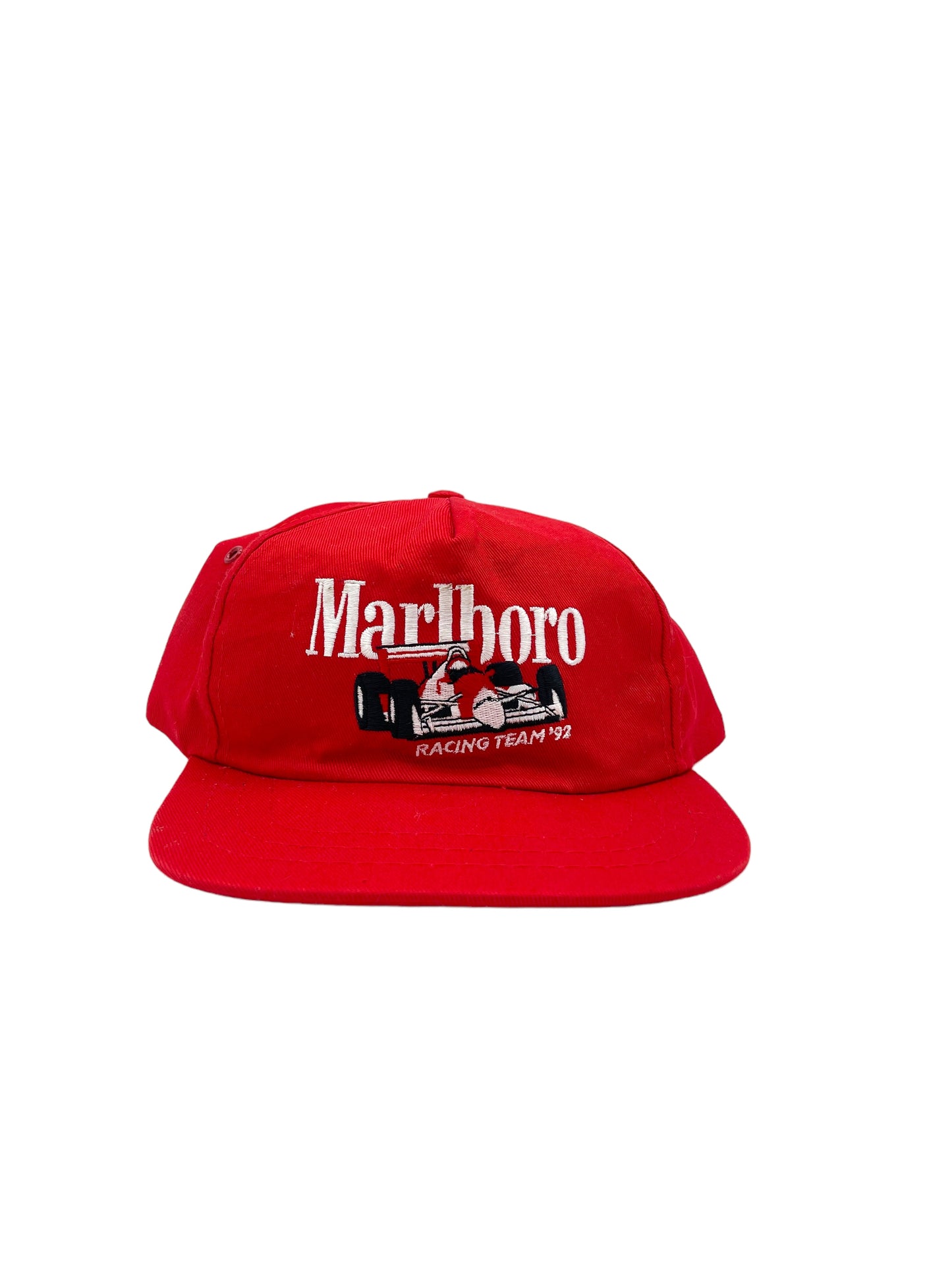 Marlboro Red Racing Team Snapback Hat - Genuine Design Luxury Consignment. New & Pre-Owned Clothing, Shoes, & Accessories. Calgary, Canada