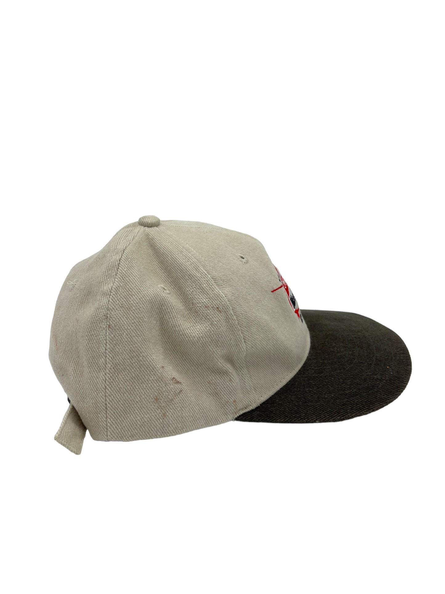 Marlboro Vintage Sand 'Ride it' Hat - Genuine Design Luxury Consignment. New & Pre-Owned Clothing, Shoes, & Accessories. Calgary, Canada