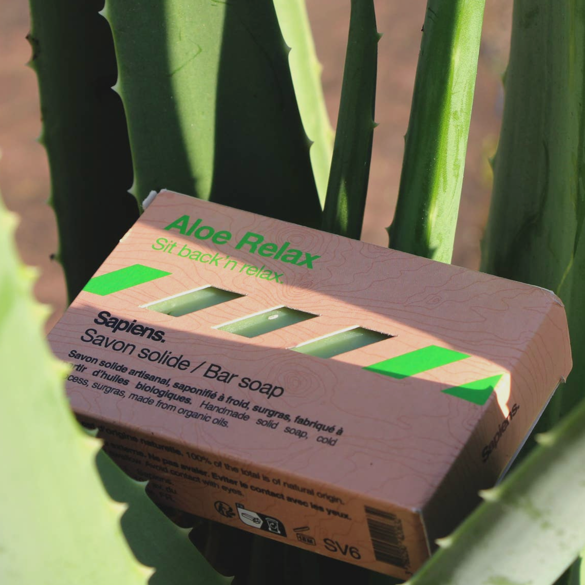 Sapiens Bar Soap Aloe Relax - Genuine Design luxury consignment Calgary, Alberta, Canada New & pre-owned clothing, shoes, accessories.