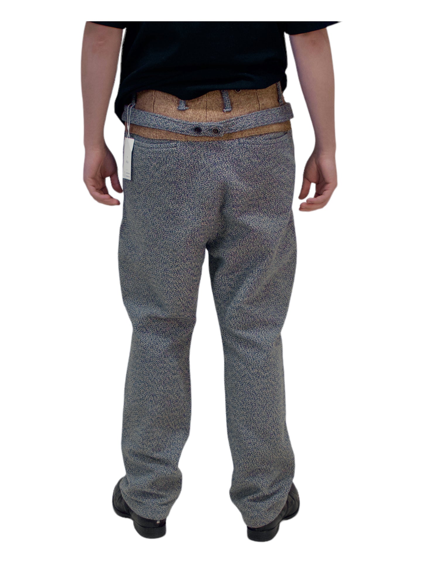 Kapital Blue, Black, Tan Woven Heavyweight Clown Pants - Genuine Design Luxury Consignment. New & Pre-Owned Clothing, Shoes, & Accessories. Calgary, Canada